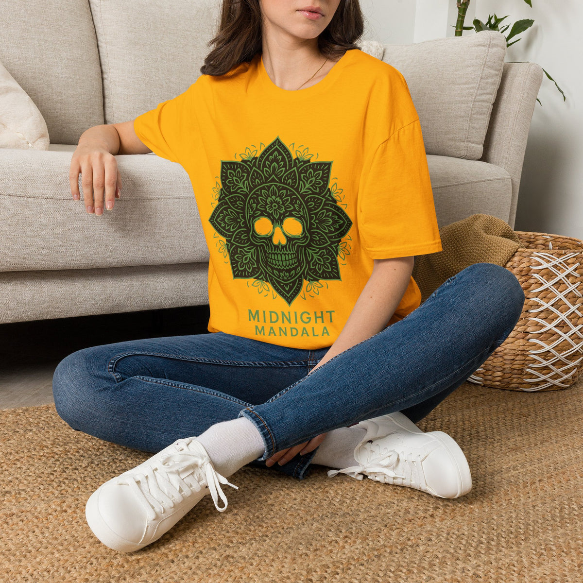 Mandala Skull T-Shirt — Midnight Mandala Floral Skull Tee - Trending Now - August 2026