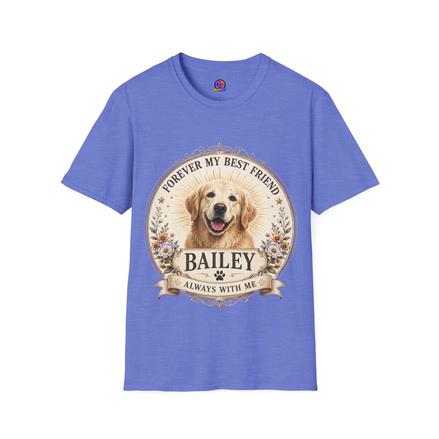 Dog Lover T-Shirt — “Forever My Best Friend” Personalized Golden Retriever Tee