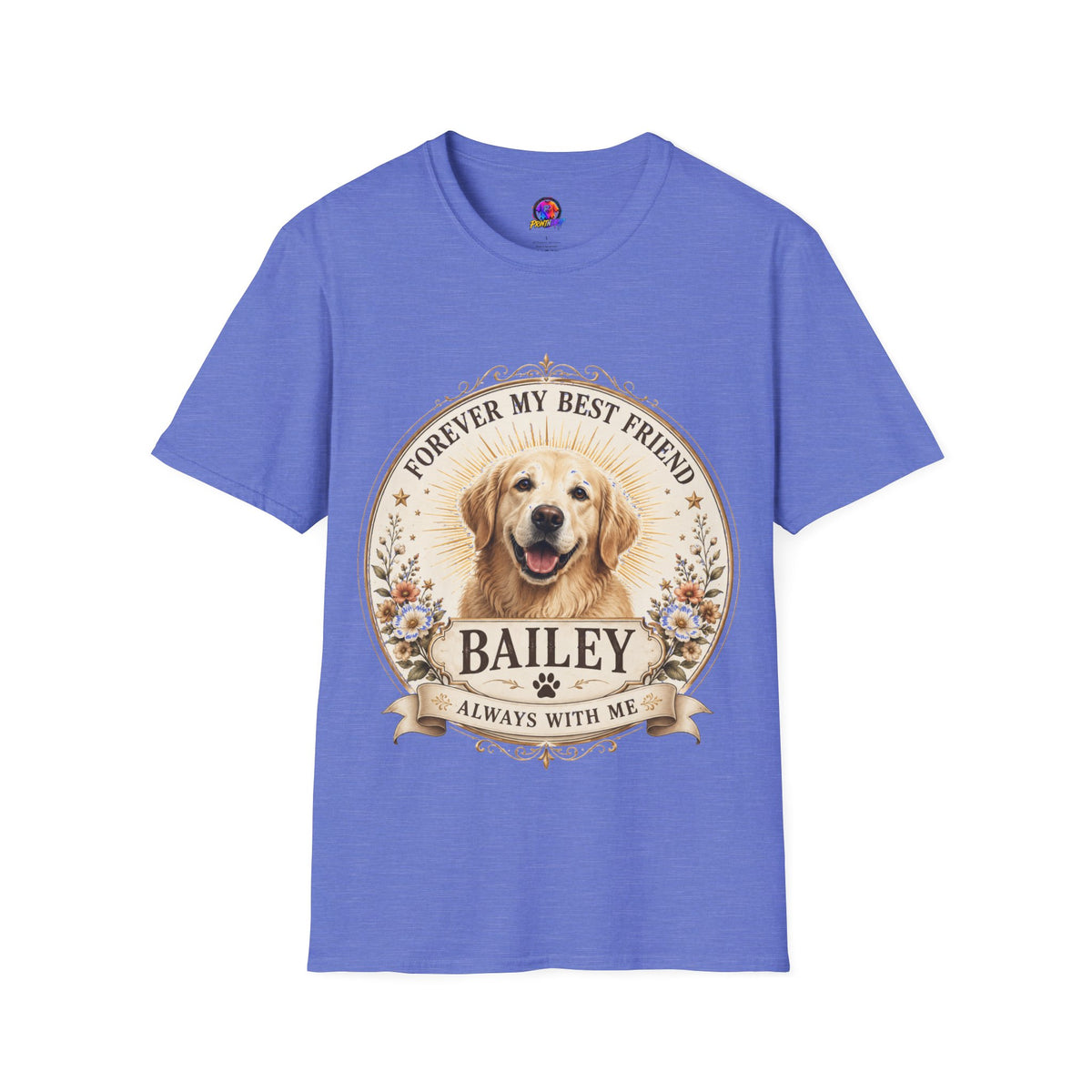 Dog Lover T-Shirt — “Forever My Best Friend” Personalized Golden Retriever Tee