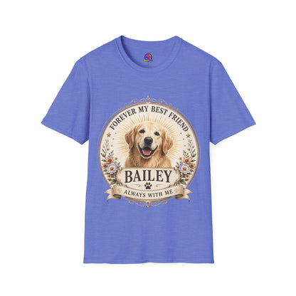 Dog Lover T-Shirt — “Forever My Best Friend” Personalized Golden Retriever Tee
