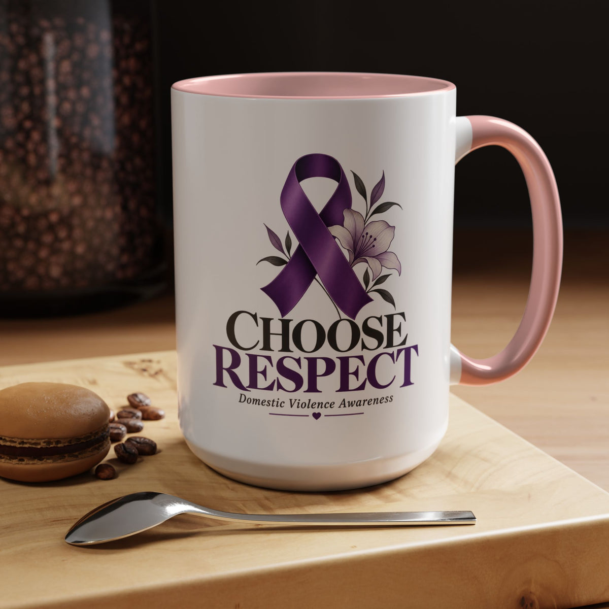 Choose Respect - Domestic Violence Awareness Coffee Mug (Accent, 11/15oz)