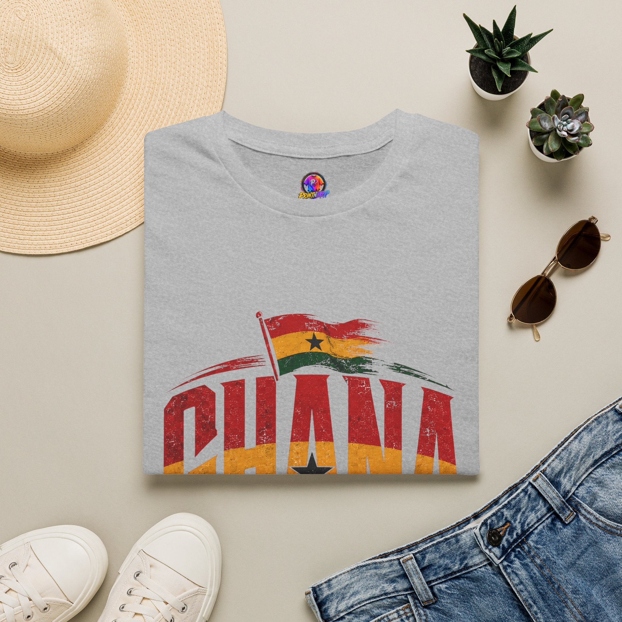 Ghana Flag Soccer T-Shirt — Retro Ghana Pride Football Tee