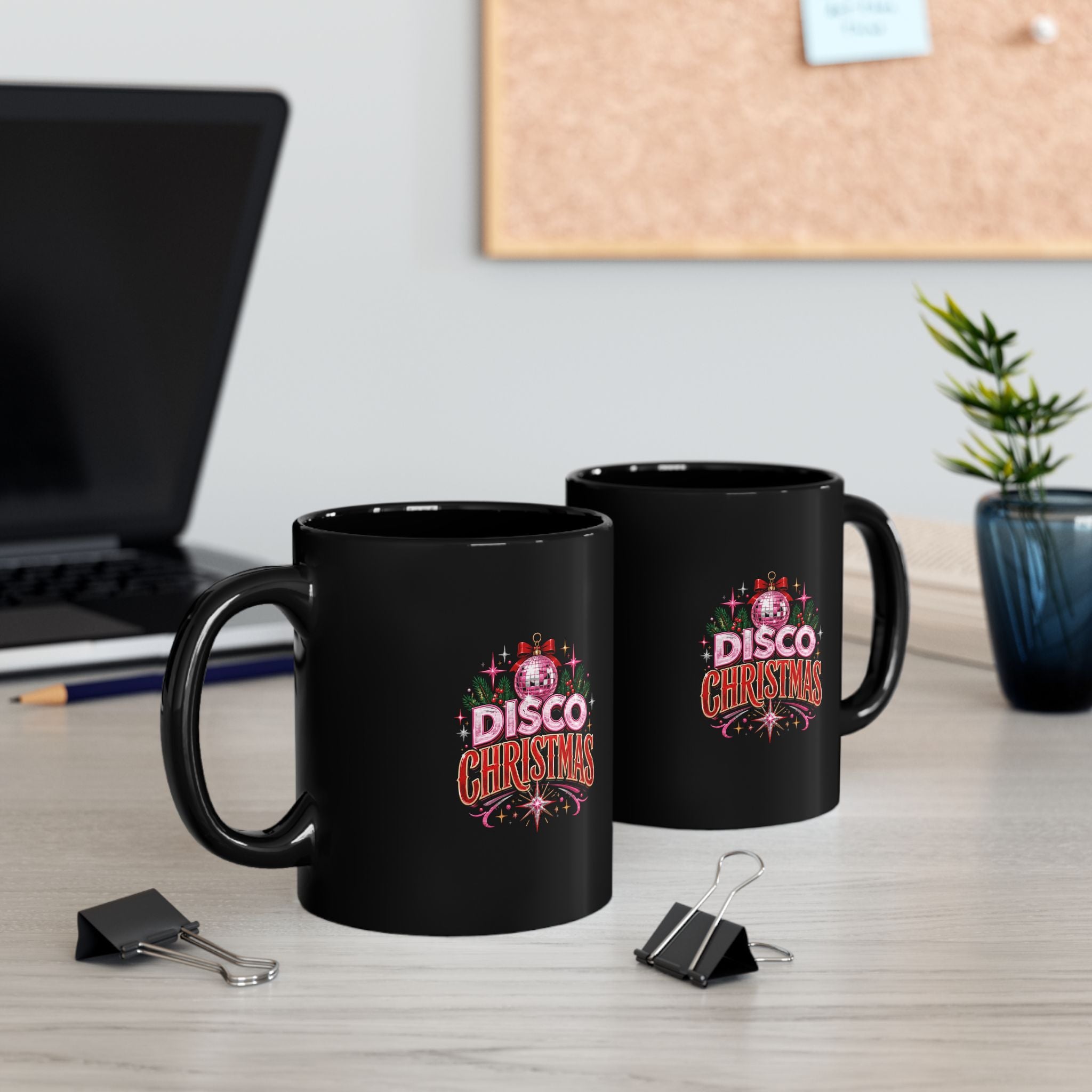 Disco Christmas Mug — Retro Holiday Coffee Cup