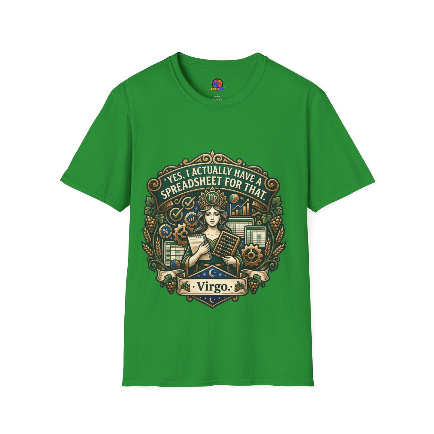 Virgo Zodiac T‑Shirt — "Yes, I Actually Have a Spreadsheet for That"