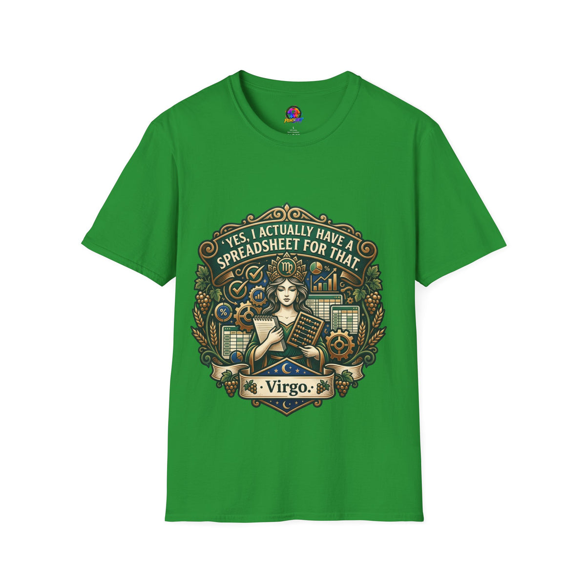 Virgo Zodiac T‑Shirt — "Yes, I Actually Have a Spreadsheet for That"