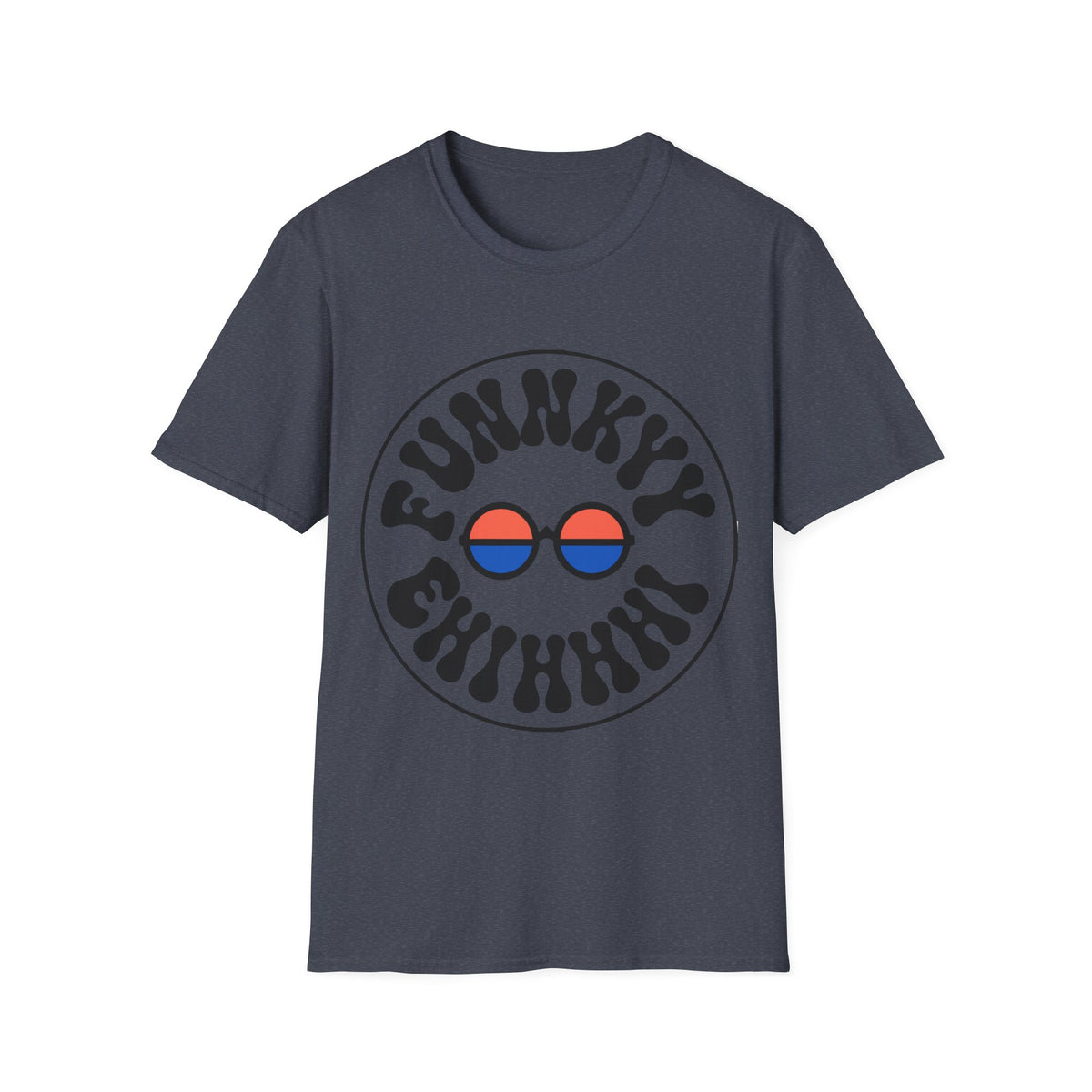 Funky Circle Graphic T-Shirt — Retro Smiley Sunglasses Tee - Trending Now - August 2026