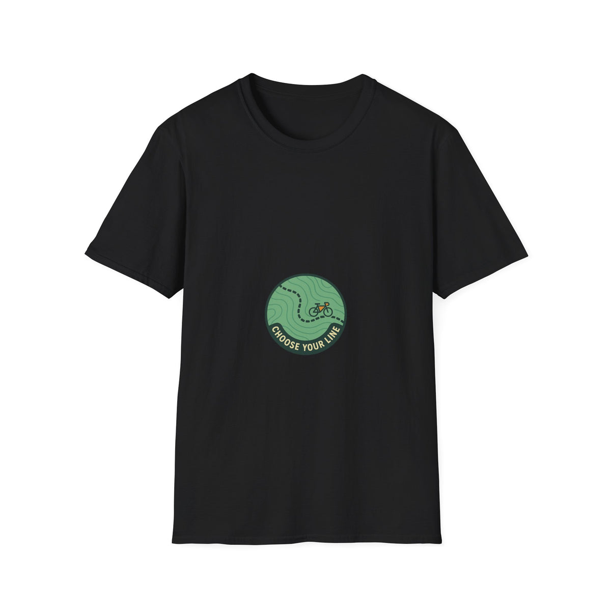 Choose Your Line Vintage Circular Badge T-Shirt, Retro Mountain Bike Trails Graphic Tee - Trending Now - September 2026