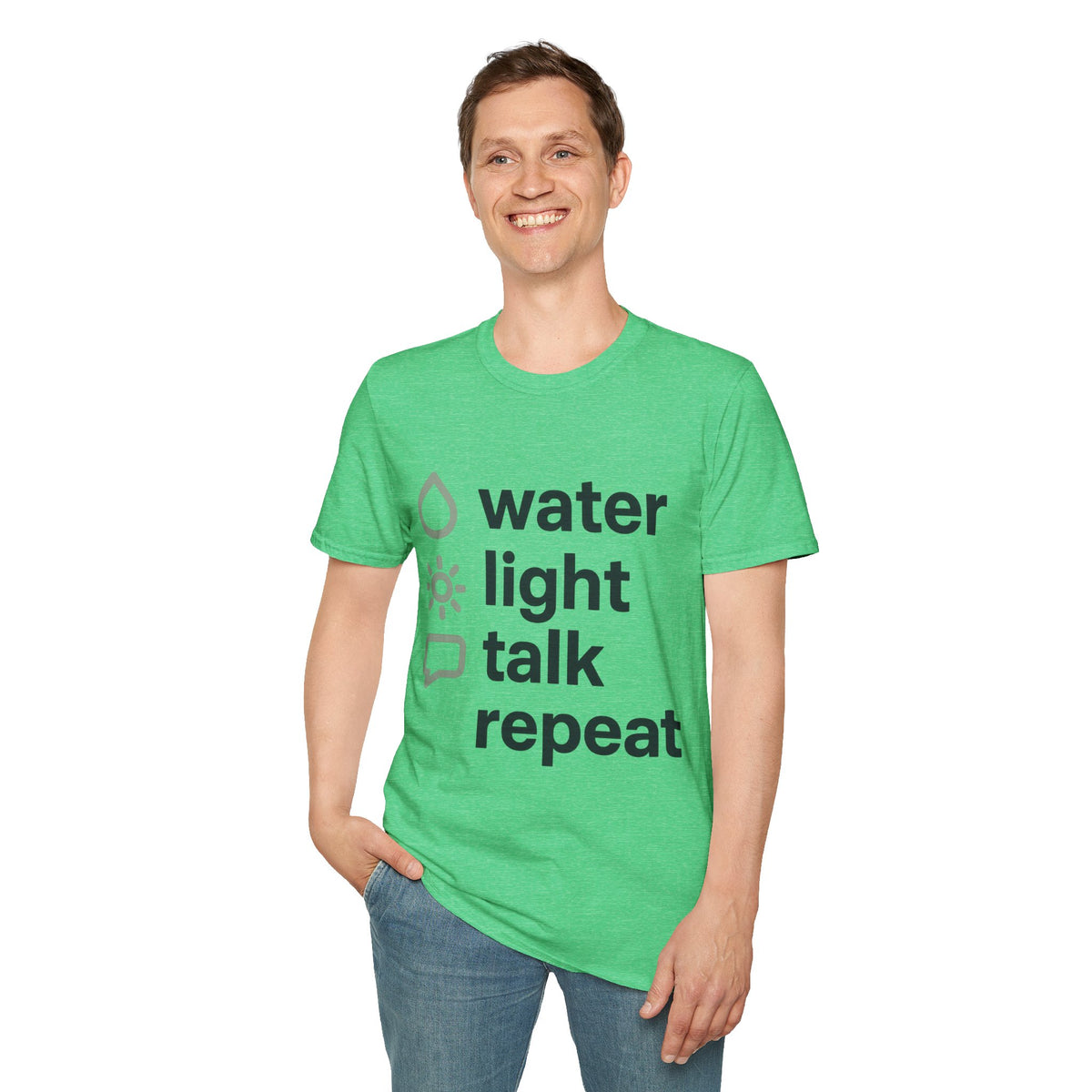 Eco Icons T-Shirt — Minimal 'water • light • forest' Graphic Tee - Trending Now - September 2026