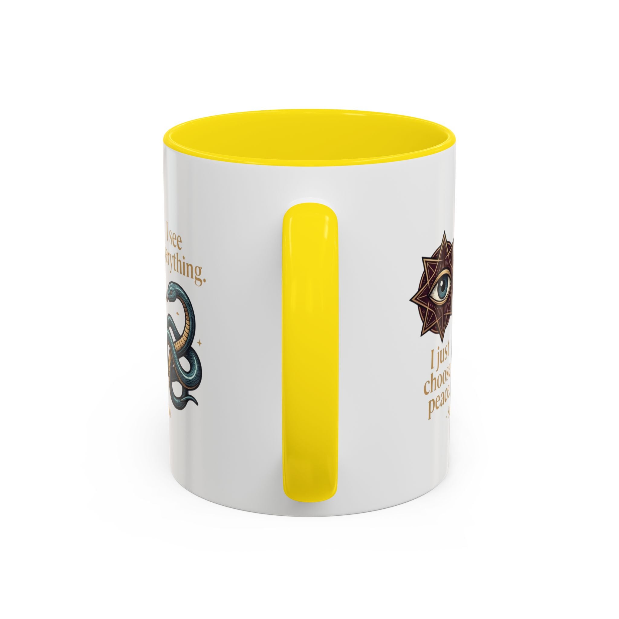 Scorpio Accent Coffee Mug – "I See Everything, I Just Choose Peace" Zodiac Mug