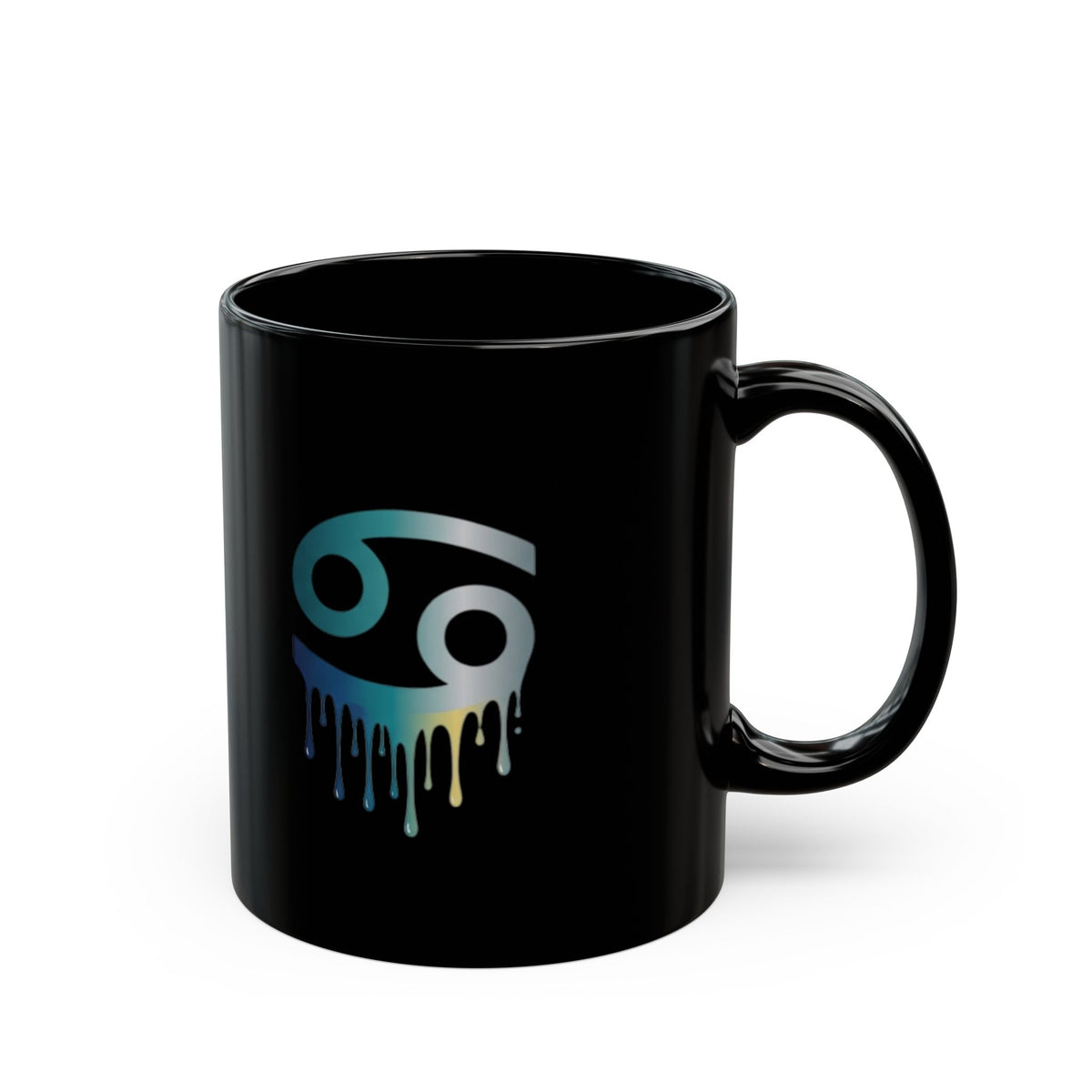 Cancer Zodiac Drip Mug — Colorful Melting Astrology Coffee Cup