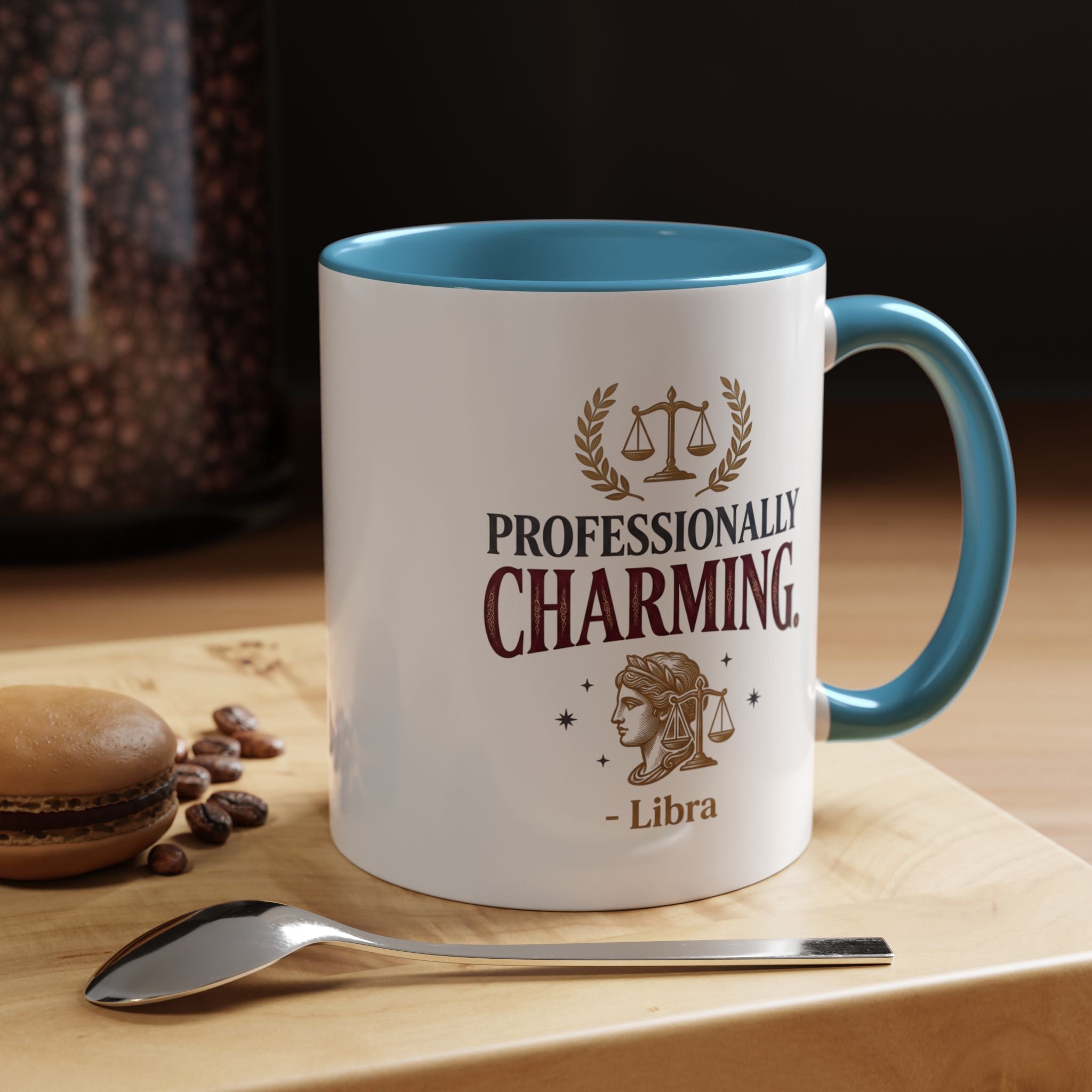 Libra 'Professionally Charming' Accent Coffee Mug — Zodiac Astrology Gift