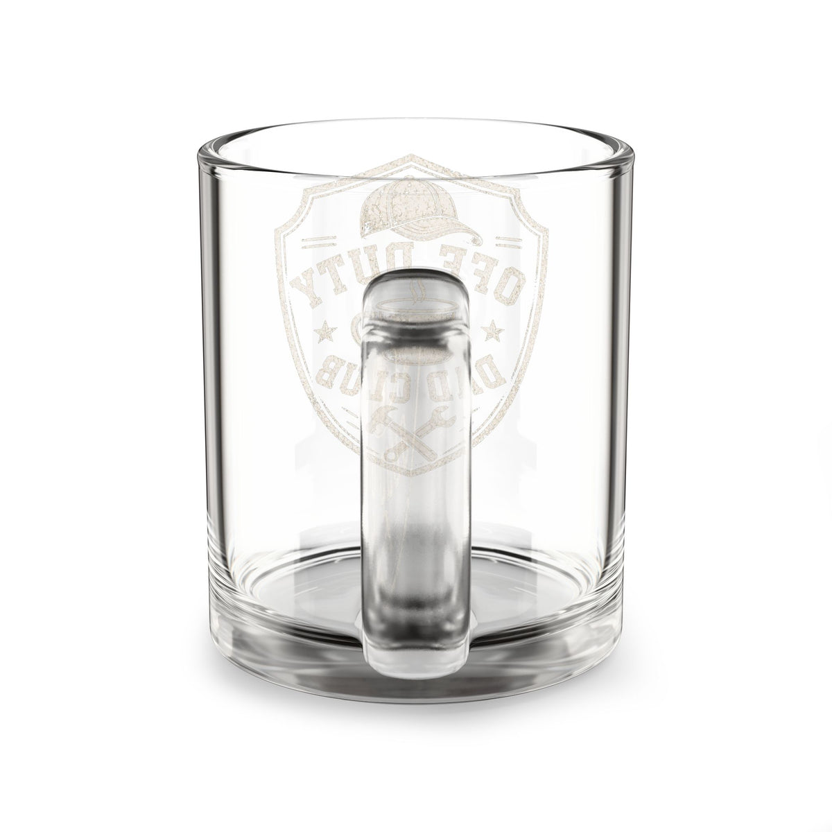 Off Duty Dad Club Glass Mug — 10oz Double-Walled Coffee Cup for Dads Milo Bailey Dog Dad Mom  Glass Mug 10 oz