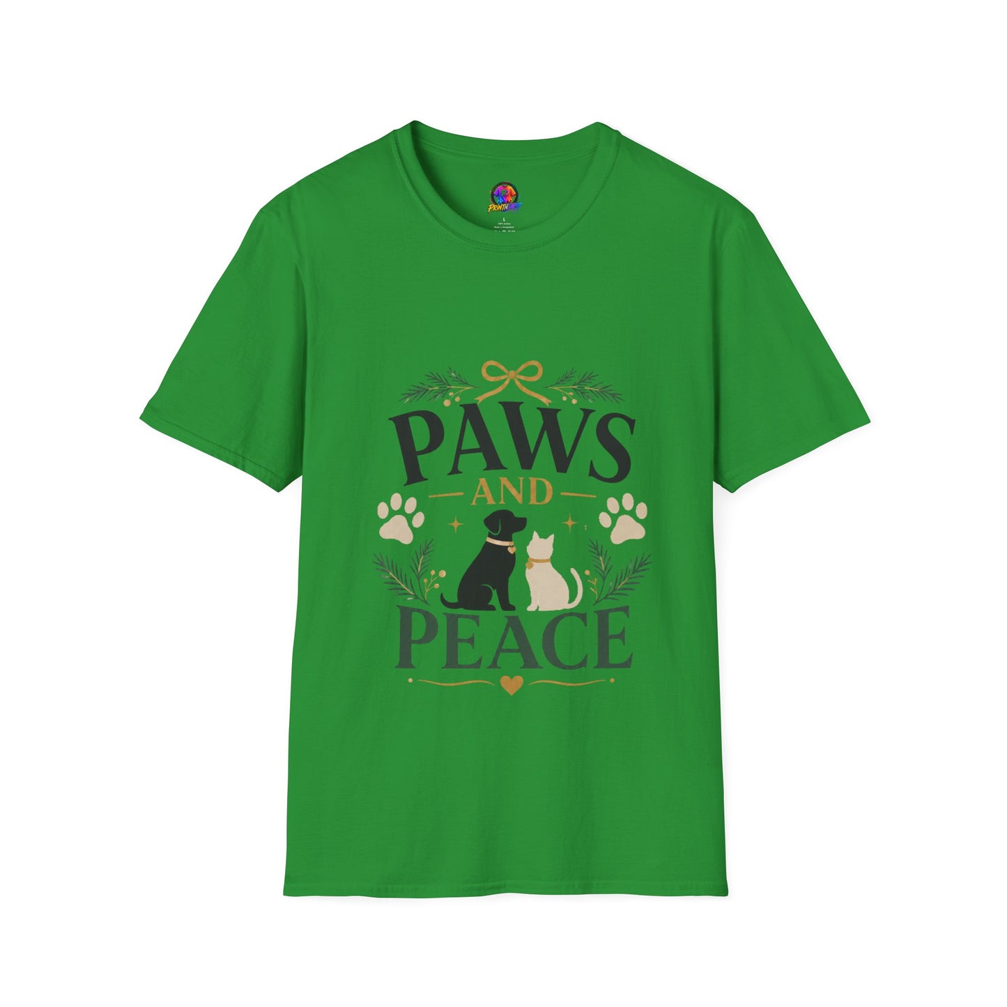 Paws and Peace T-Shirt — Cozy Pet Lover Tee