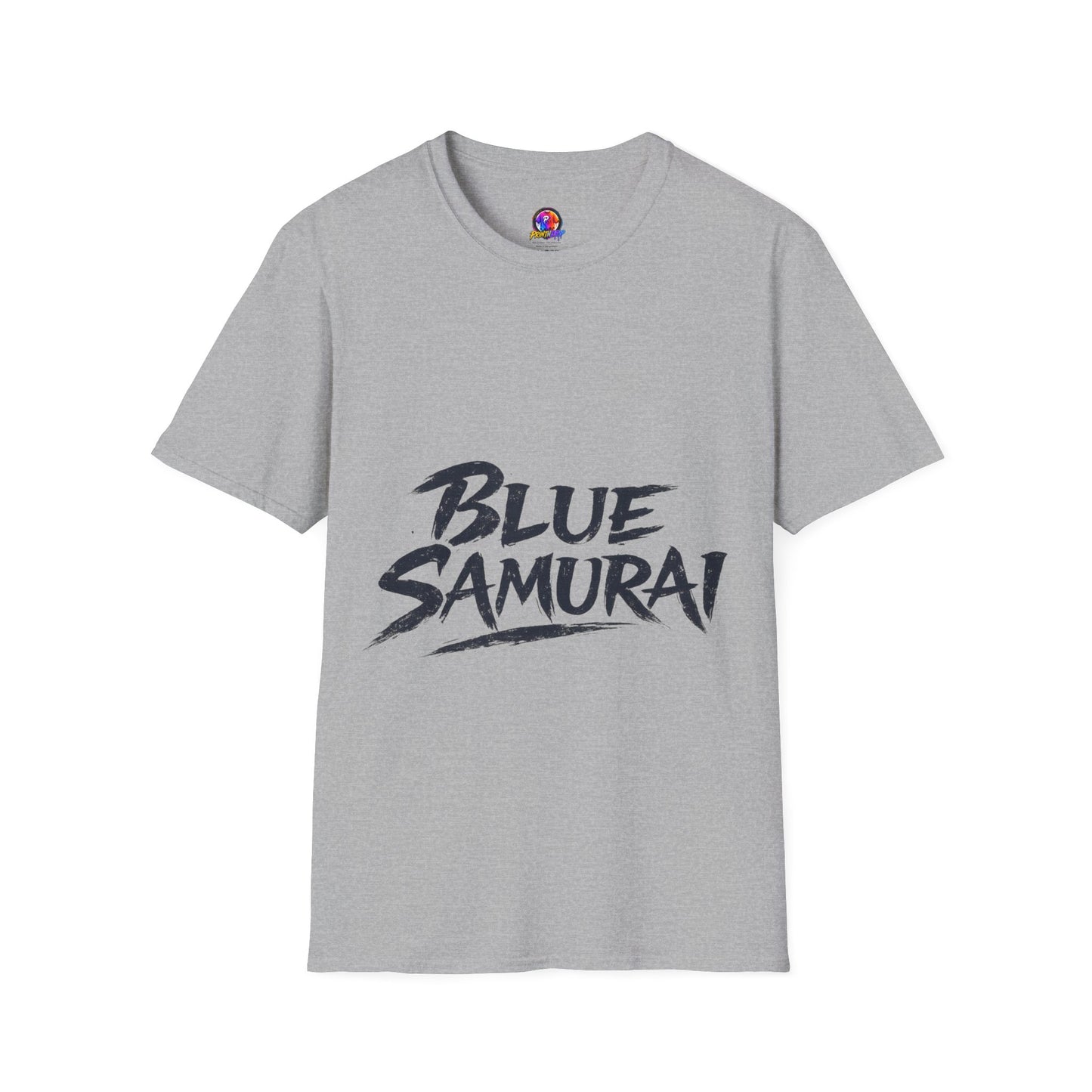 Japan Blue Samurai T-Shirt — Bold Brushstroke Graphic Tee