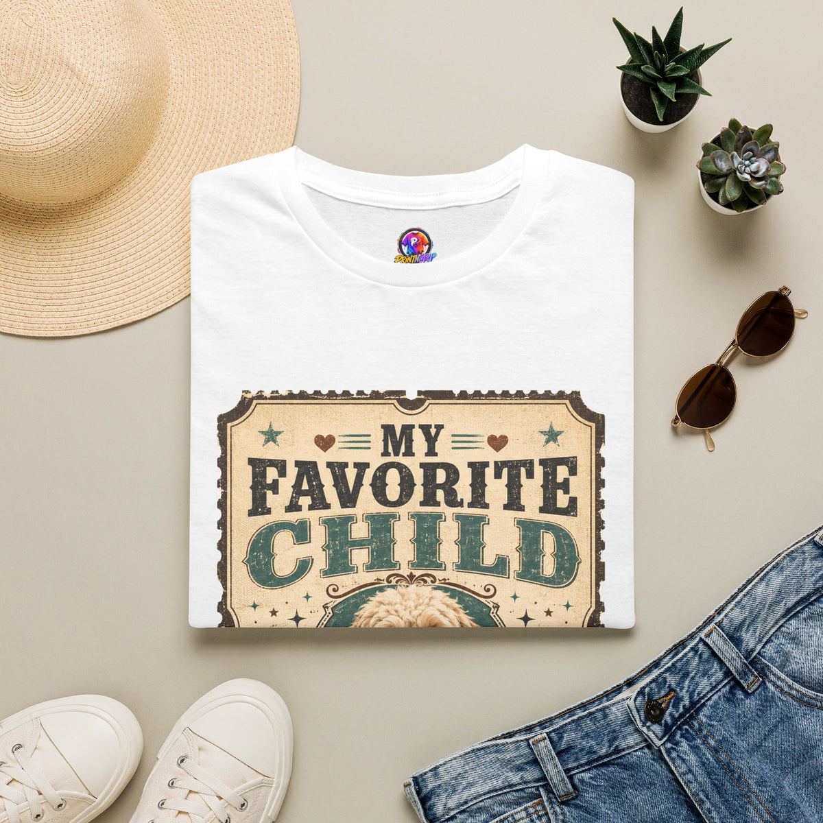 Favorite Child T-Shirt — "My Favorite Child" Dog Mom Club Vintage Tee