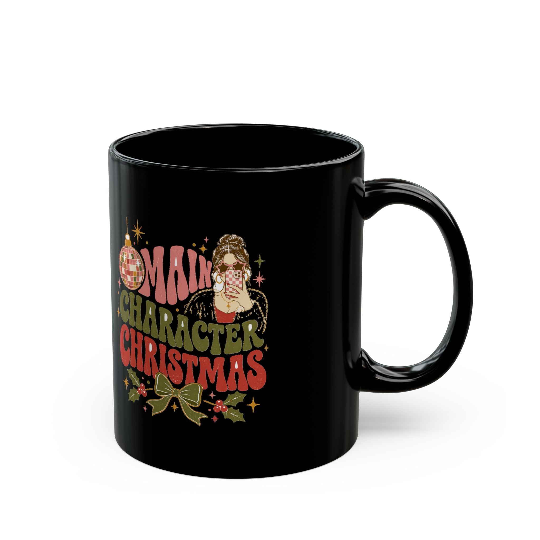 Modern Day Christmas Character Mug — “Main Character Christmas” Retro Holiday Coffee Cup