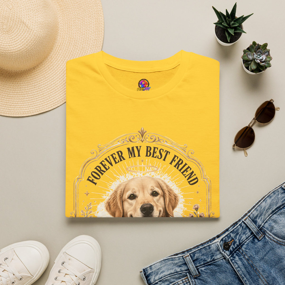 Forever My Best Friend Memorial Dog T-Shirt — Personalized Pet Tribute Tee