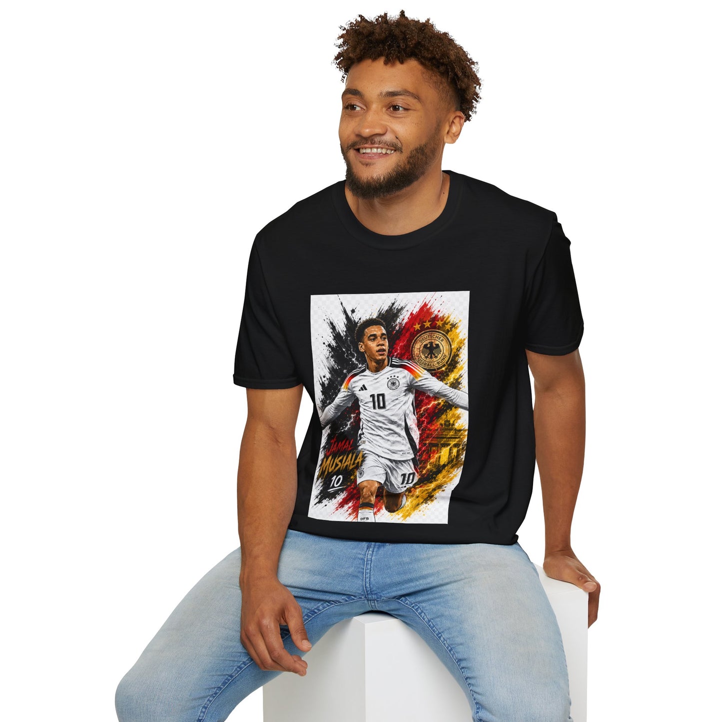 Germany Soccer Player Graphic T-Shirt — Jamal Musiala Germany Jersey Design