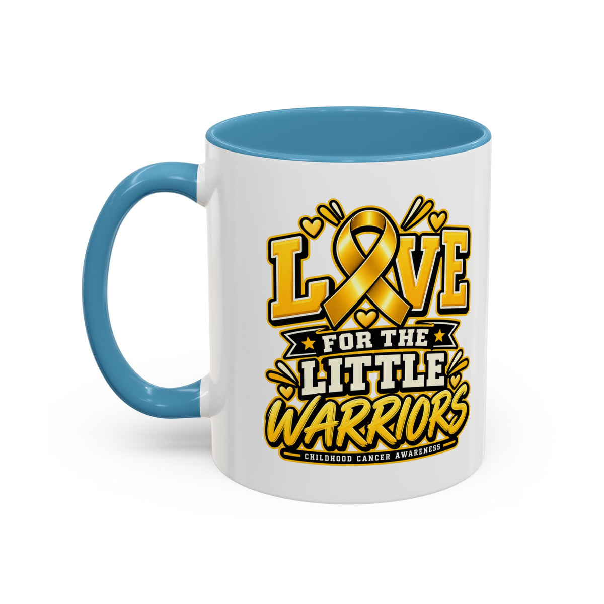 Coffee Mug — "Love for the Little Warriors" Childhood Cancer Awareness Accent Mug