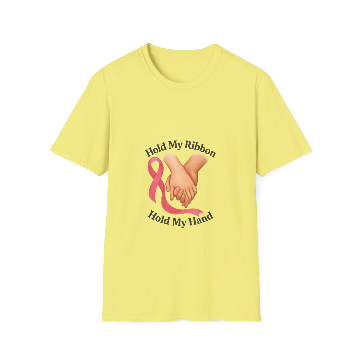 Breast Cancer Support T-Shirt — “Hold My Ribbon Hold My Hand” - Trending Now - October 2026