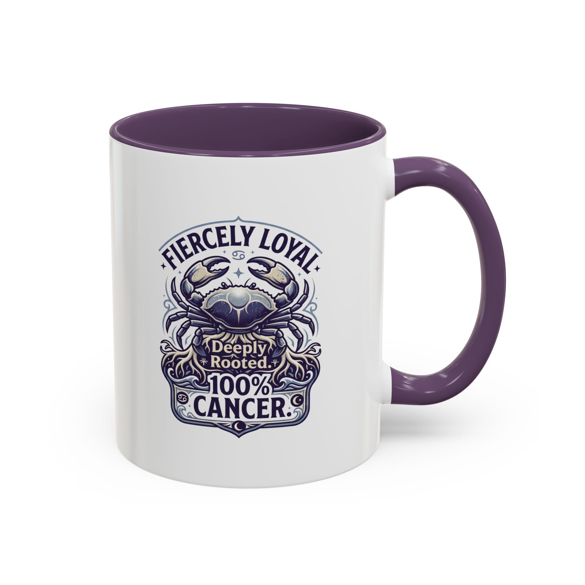 Cancer Zodiac Coffee Mug – "Fiercely Loyal, Deeply Rooted" Accent Mug