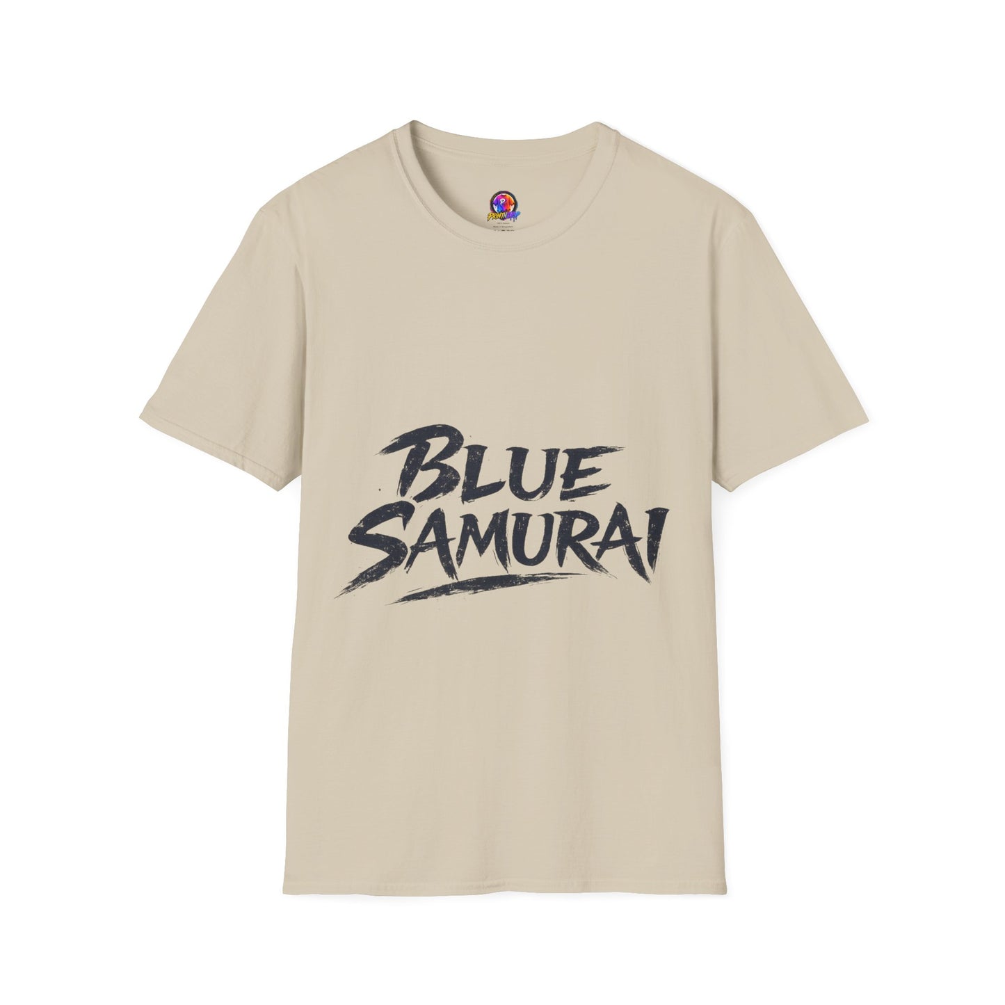 Japan Blue Samurai T-Shirt — Bold Brushstroke Graphic Tee