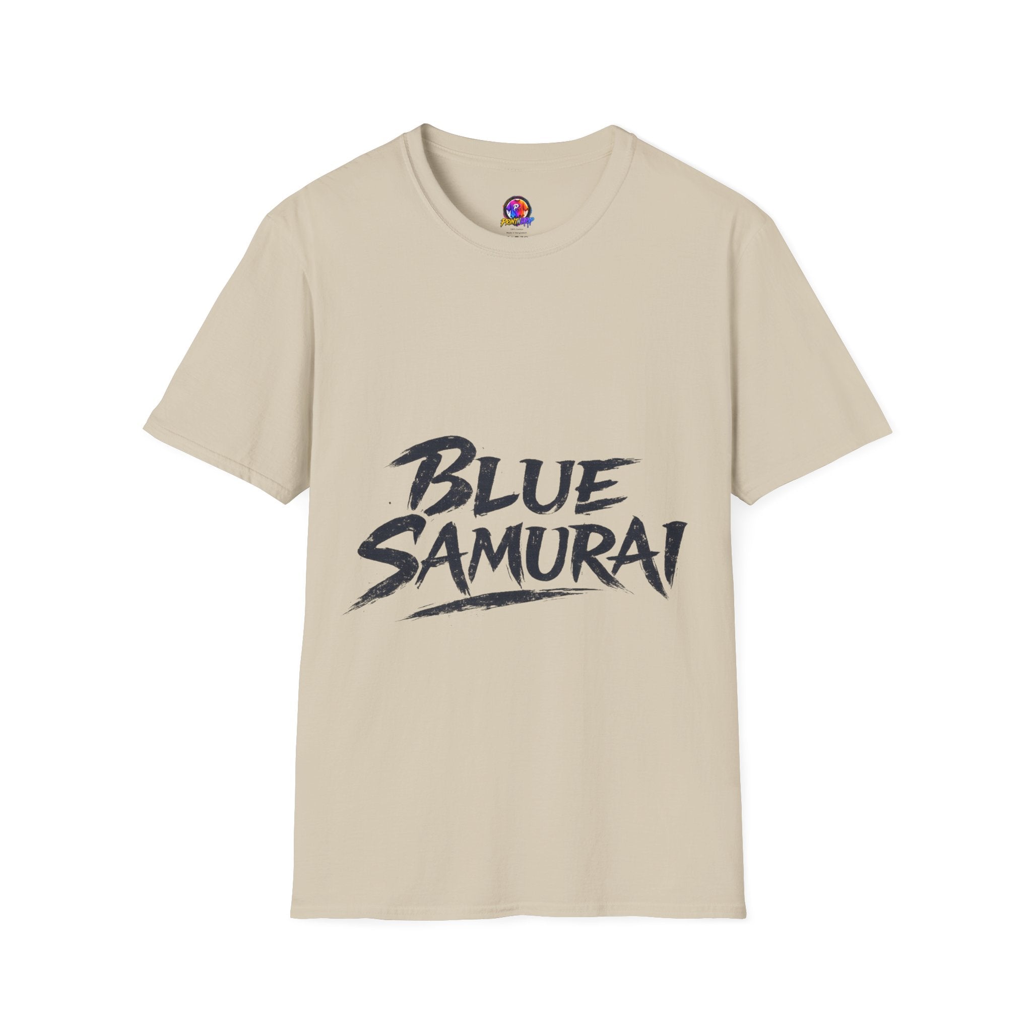 Japan Blue Samurai T-Shirt — Bold Brushstroke Graphic Tee