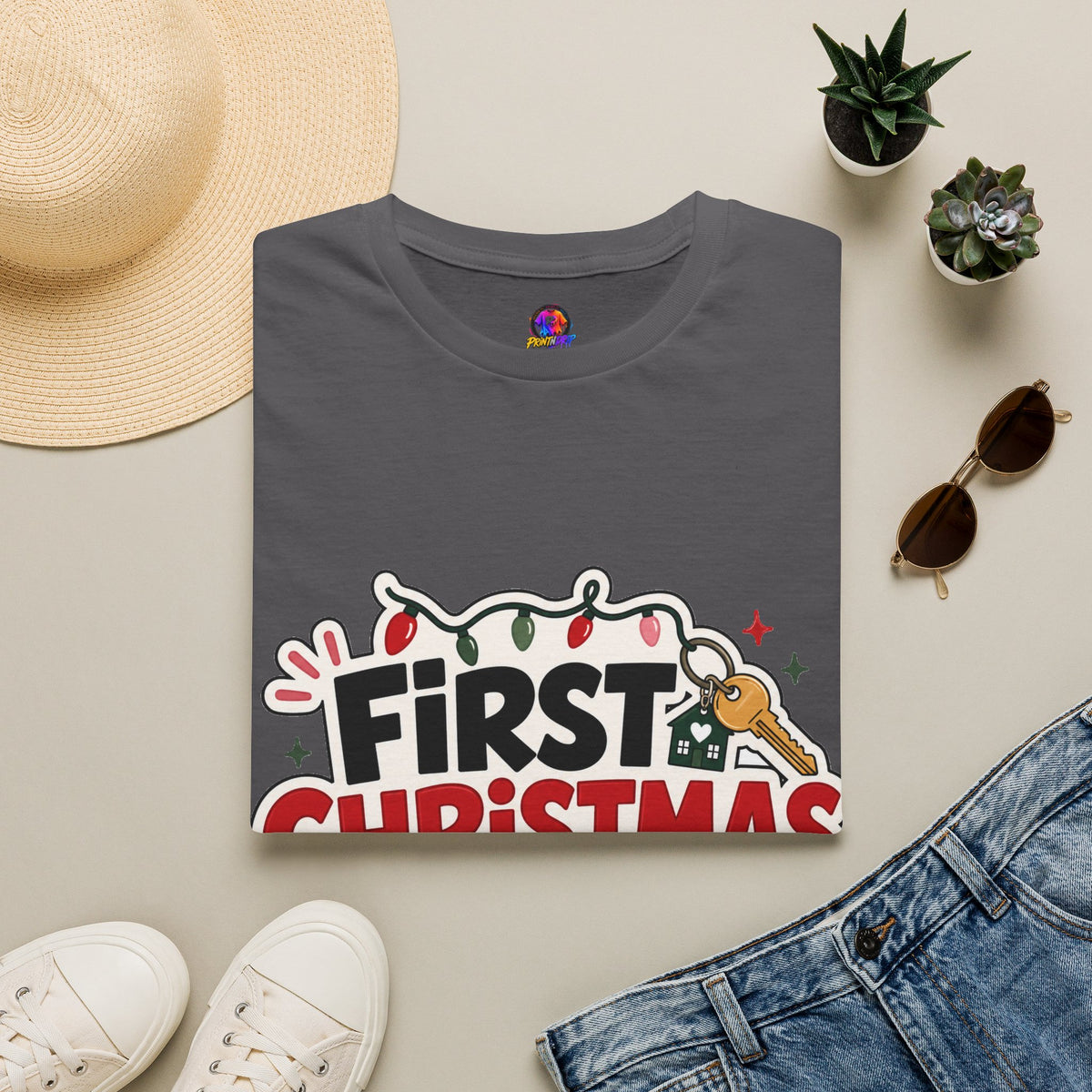First Christmas No Roommates T-Shirt — Funny Holiday New Home Tee