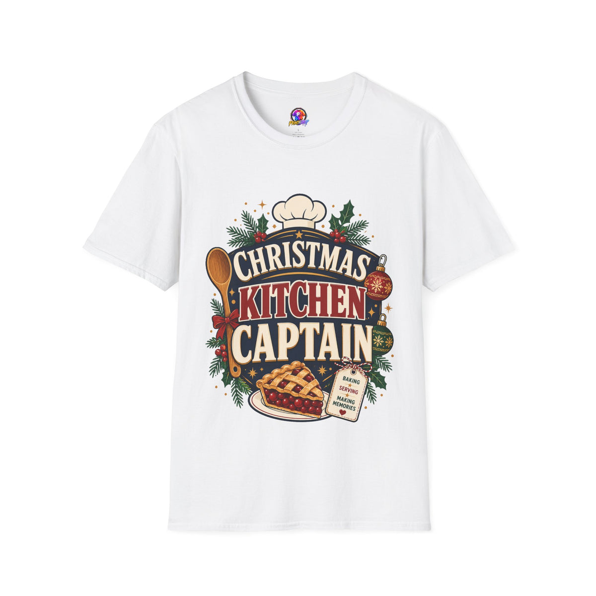 Christmas Kitchen Captain T-Shirt — Festive Holiday Cooking Tee