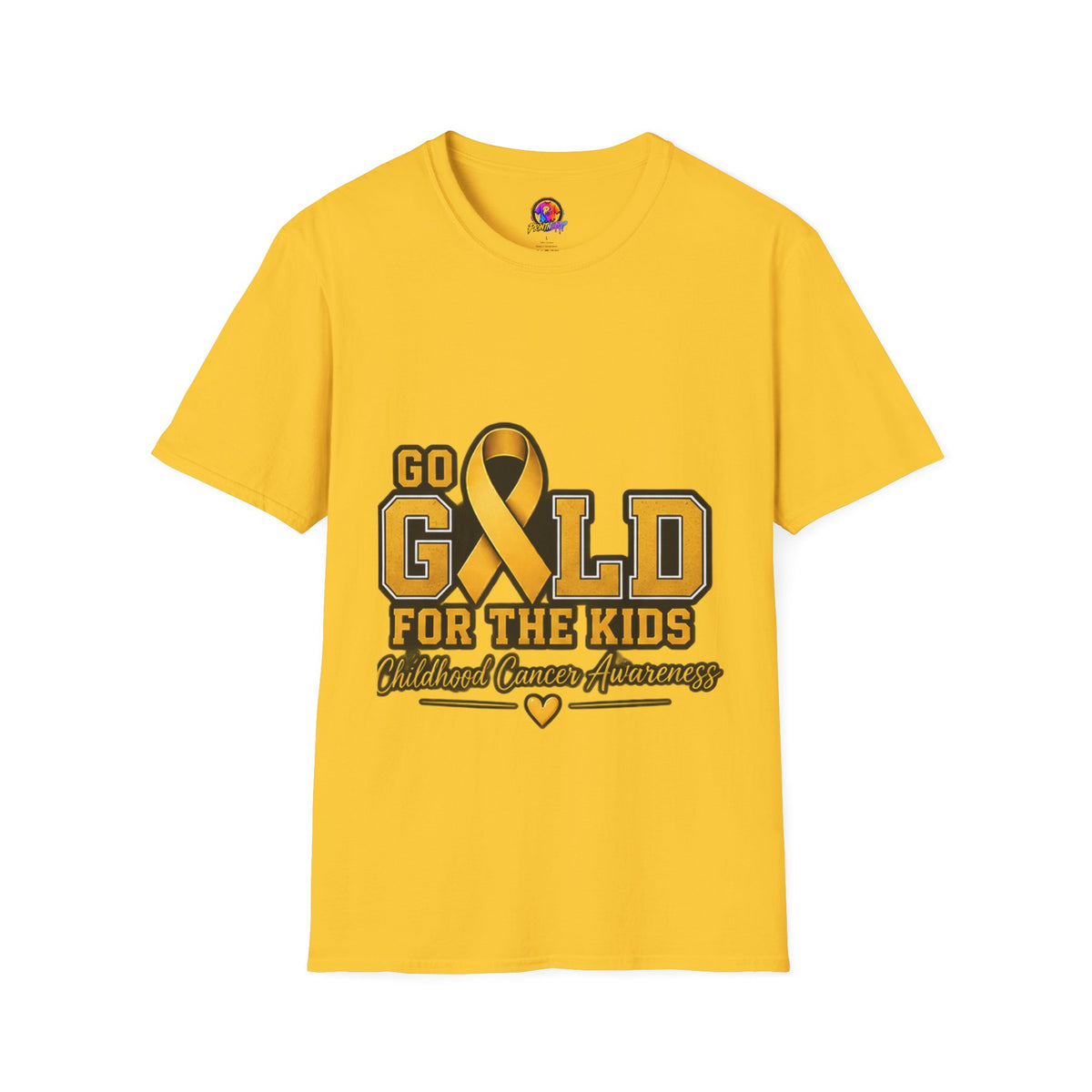 Go Gold For The Kids T-Shirt — Childhood Cancer Awareness Ribbon Tee