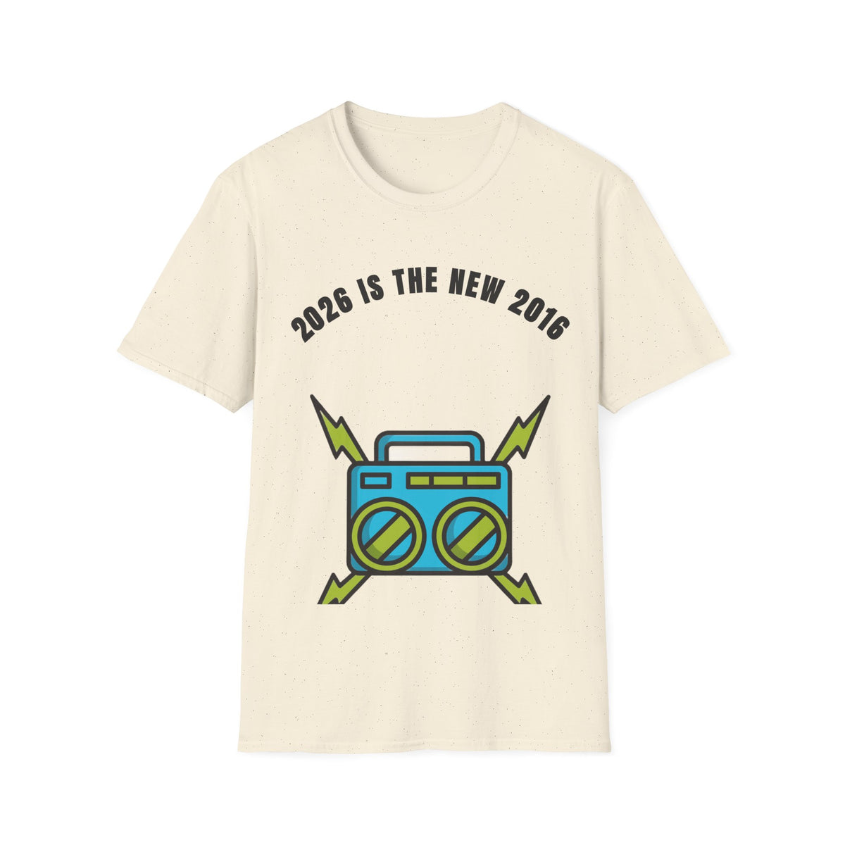 2026 Is The New 2016 T-Shirt — Retro Boombox Graphic Tee - Trending Now - September 2026