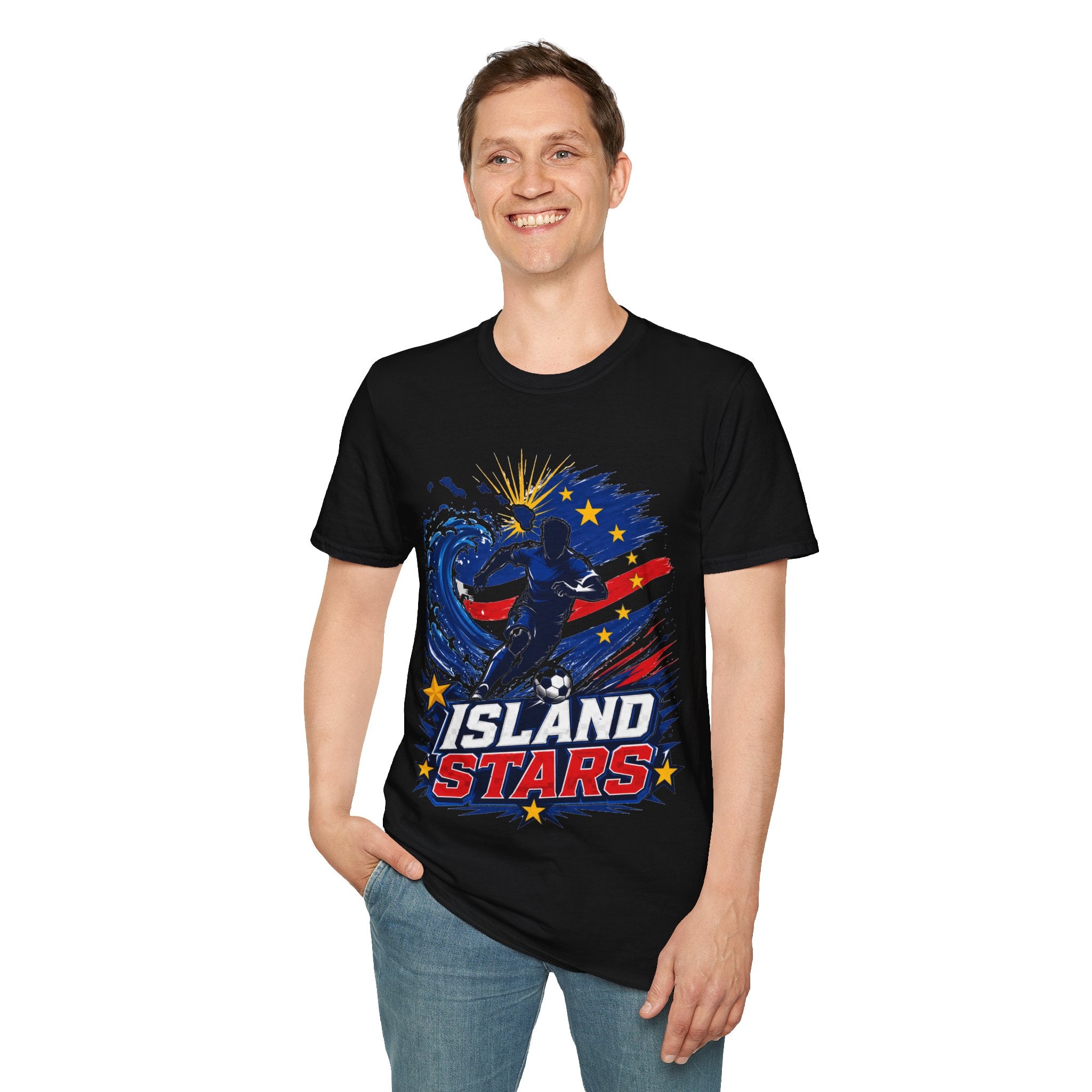 Cabo Verde Island Stars Soccer T-Shirt – Pacific Wave Football Team Tee