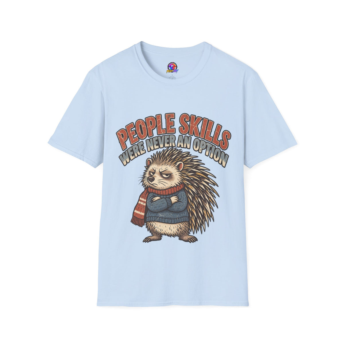 People Skills Were Never An Option T-Shirt — Funny Introvert Porcupine Graphic Tee
