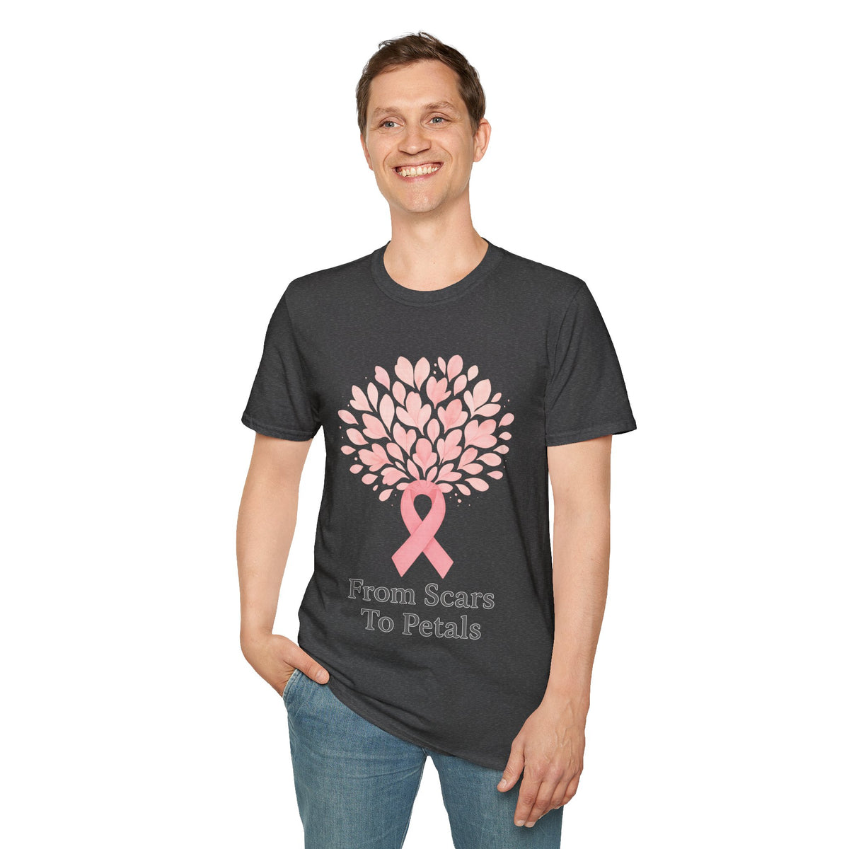 From Scars To Petals Pink Ribbon Tree T-Shirt, Breast Cancer Survivor Gift Tee - Trending Now - September 2026