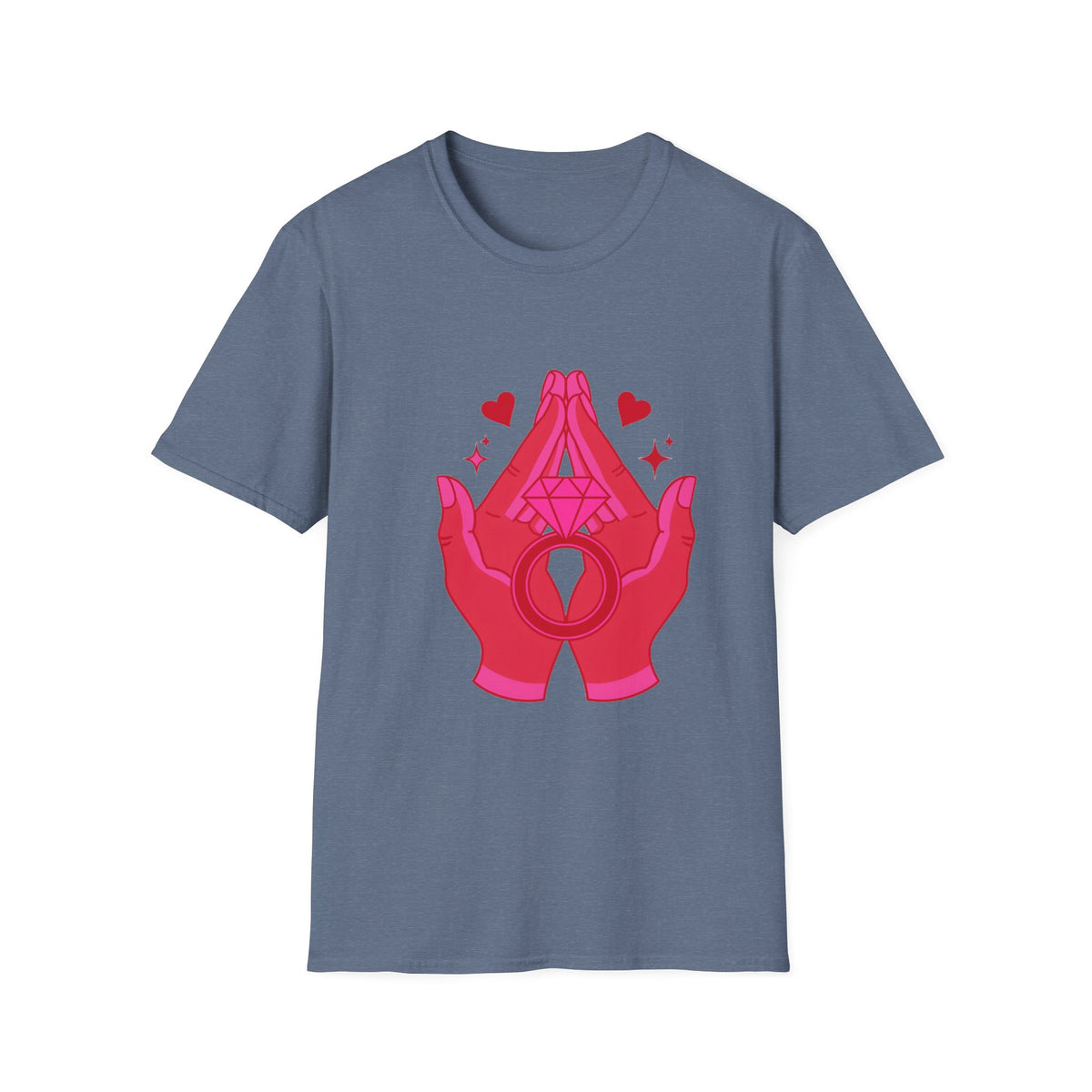 Manifested Hands Graphic T-Shirt — Pink Prayer Hands with Hearts - Trending Now - September 2026