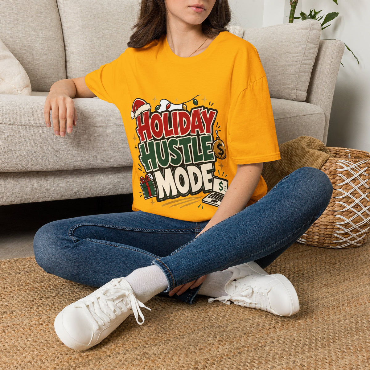 Holiday Hustle Mode T-Shirt — Funny Christmas Graphic Tee