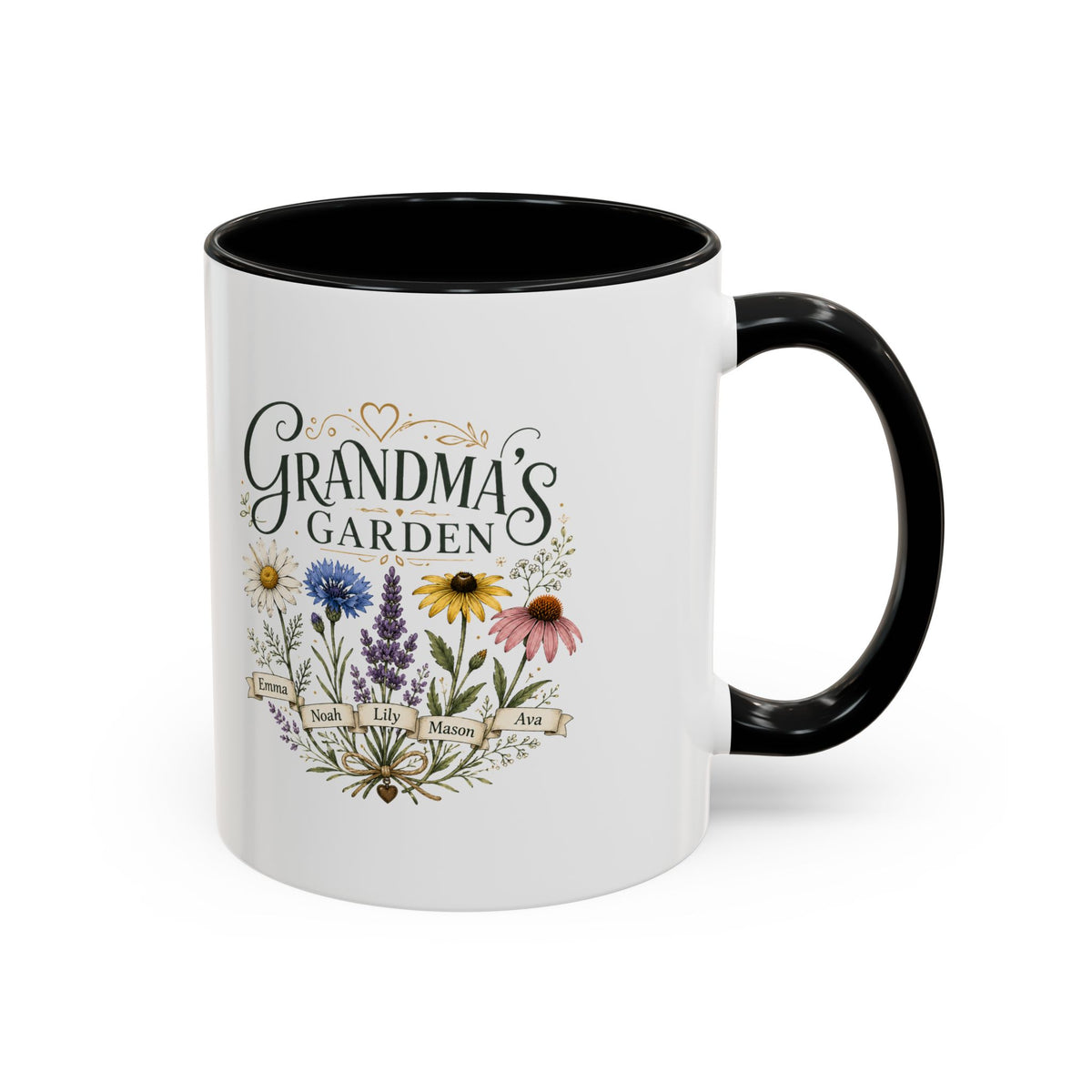 Milo Bailey Dog Dad Mom Grandma's Garden Floral Coffee Mug – Personalized  Accent Mug