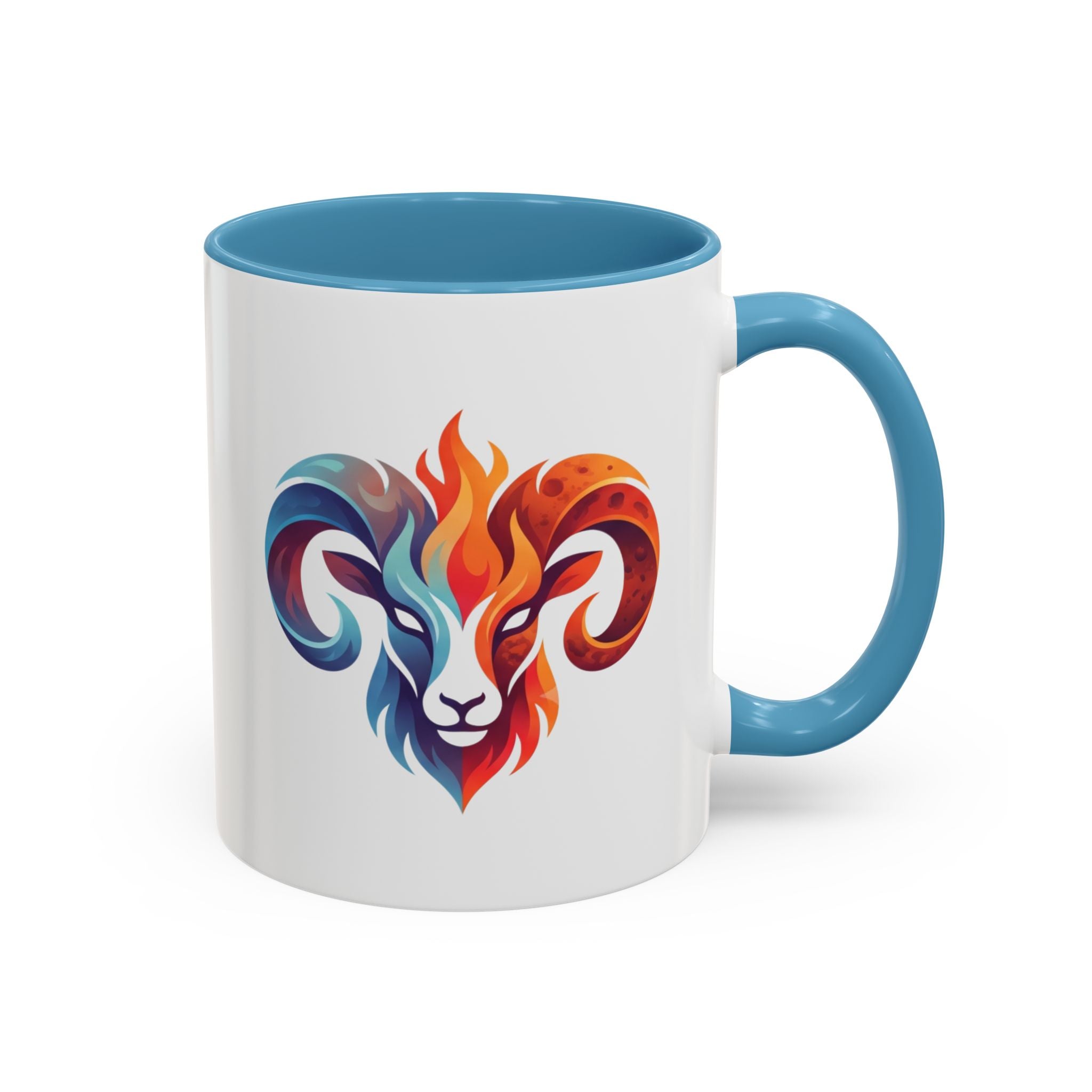 Aries Ram Heart Coffee Mug – Colorful Zodiac Accent Mug