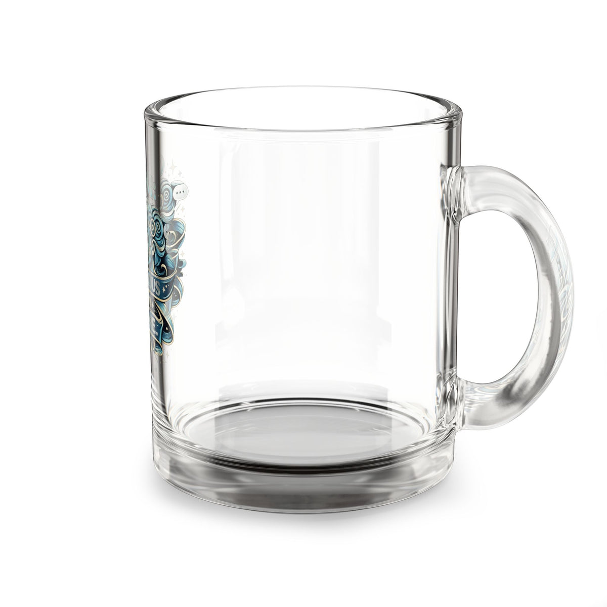 Gemini Glass Mug — “Too Curious to Stay in One Lane” Zodiac Coffee Cup, 10oz