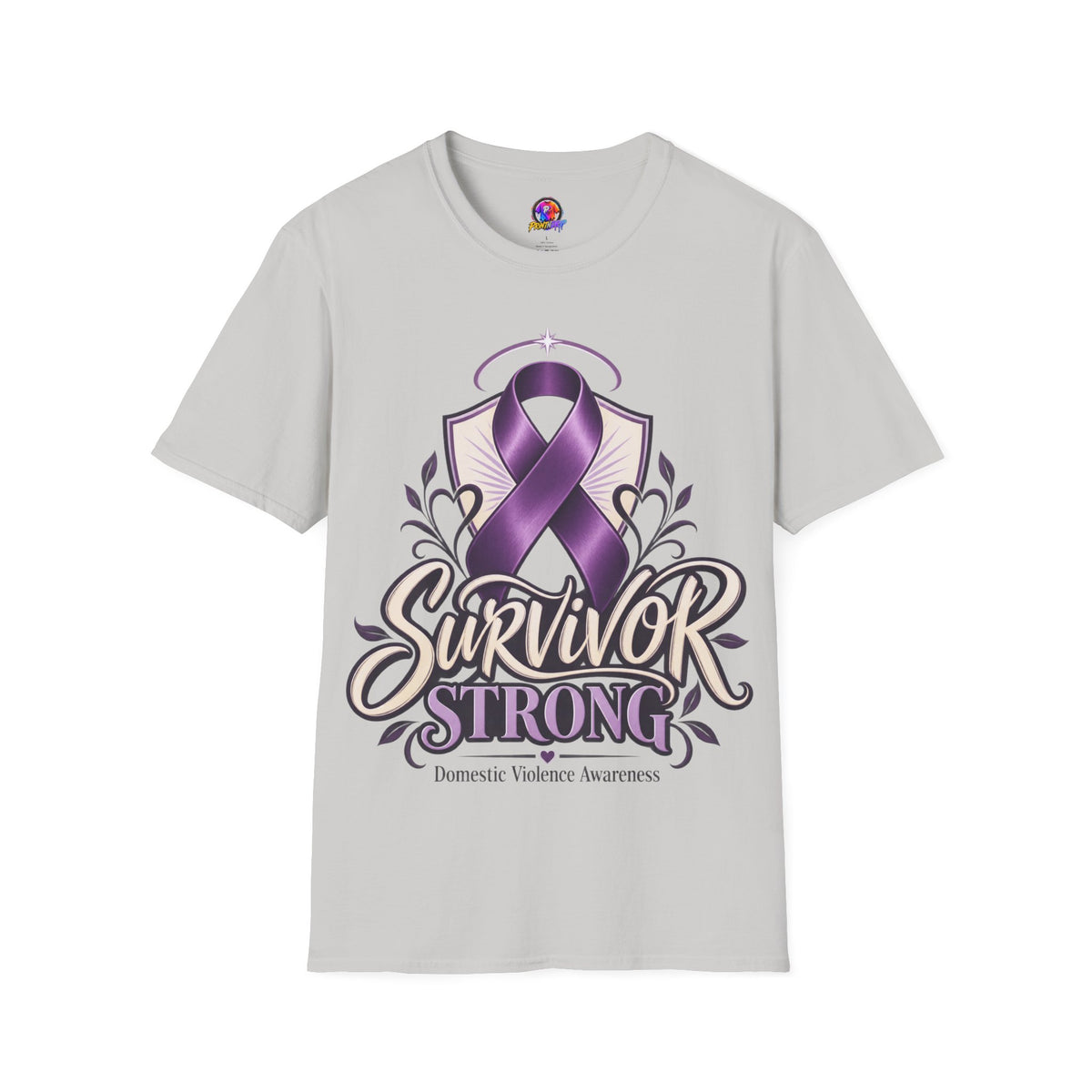 Survivor Strong T-Shirt — Domestic Violence Awareness Purple Ribbon Tee