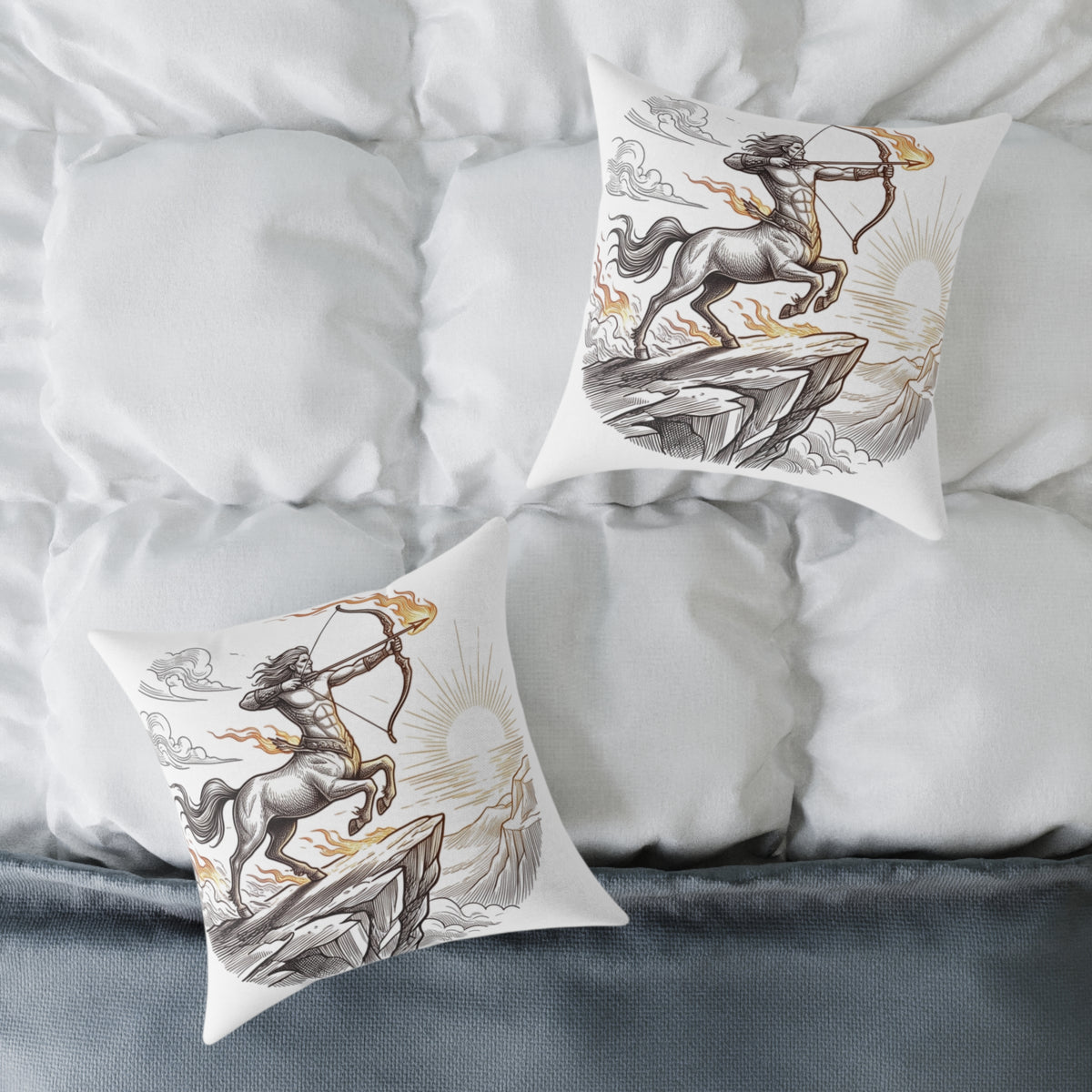 Astrological Sagittarius Zodiac Square Poly Canvas Pillow