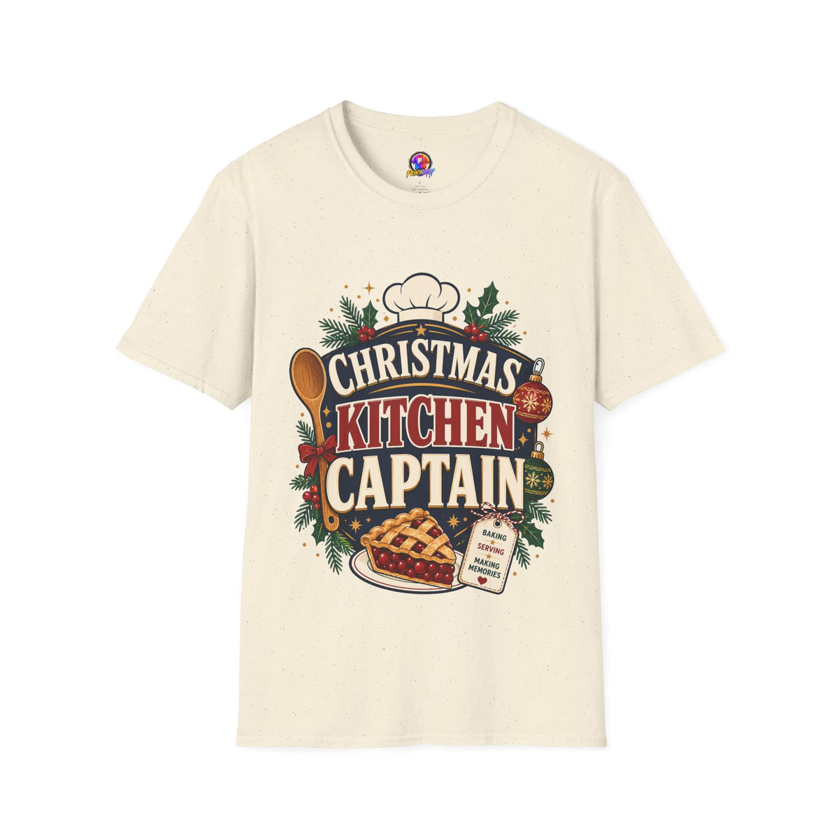Christmas Kitchen Captain T-Shirt — Festive Holiday Cooking Tee