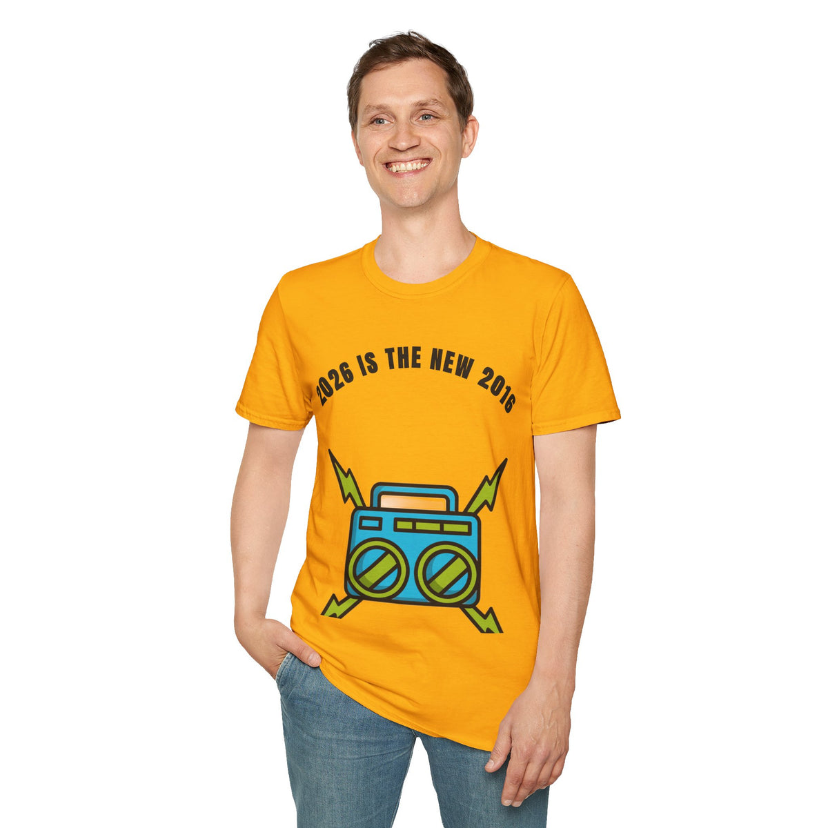 2026 Is The New 2016 T-Shirt — Retro Boombox Graphic Tee - Trending Now - September 2026