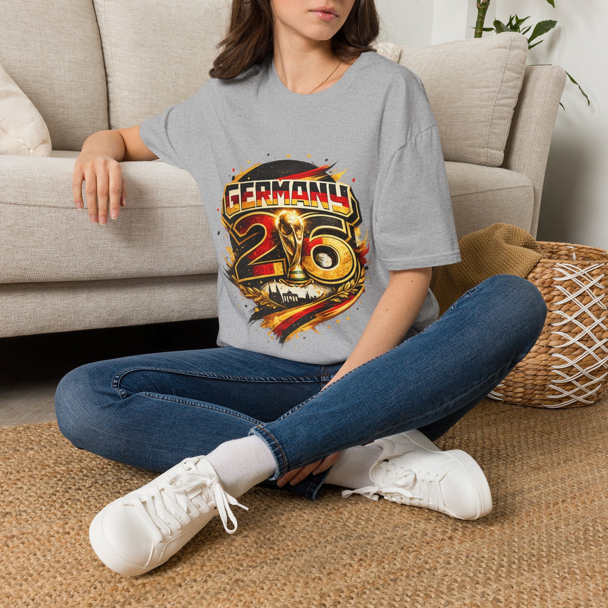 Germany 26 Skull Graphic T‑Shirt — Retro Soccer Fan Tee