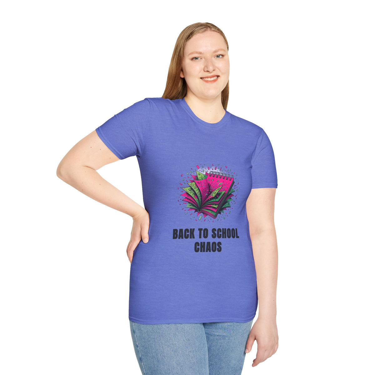Back to School Chaos T-Shirt — Colorful Notebooks Graphic Tee for Students & Teachers - Trending Now - August 2026