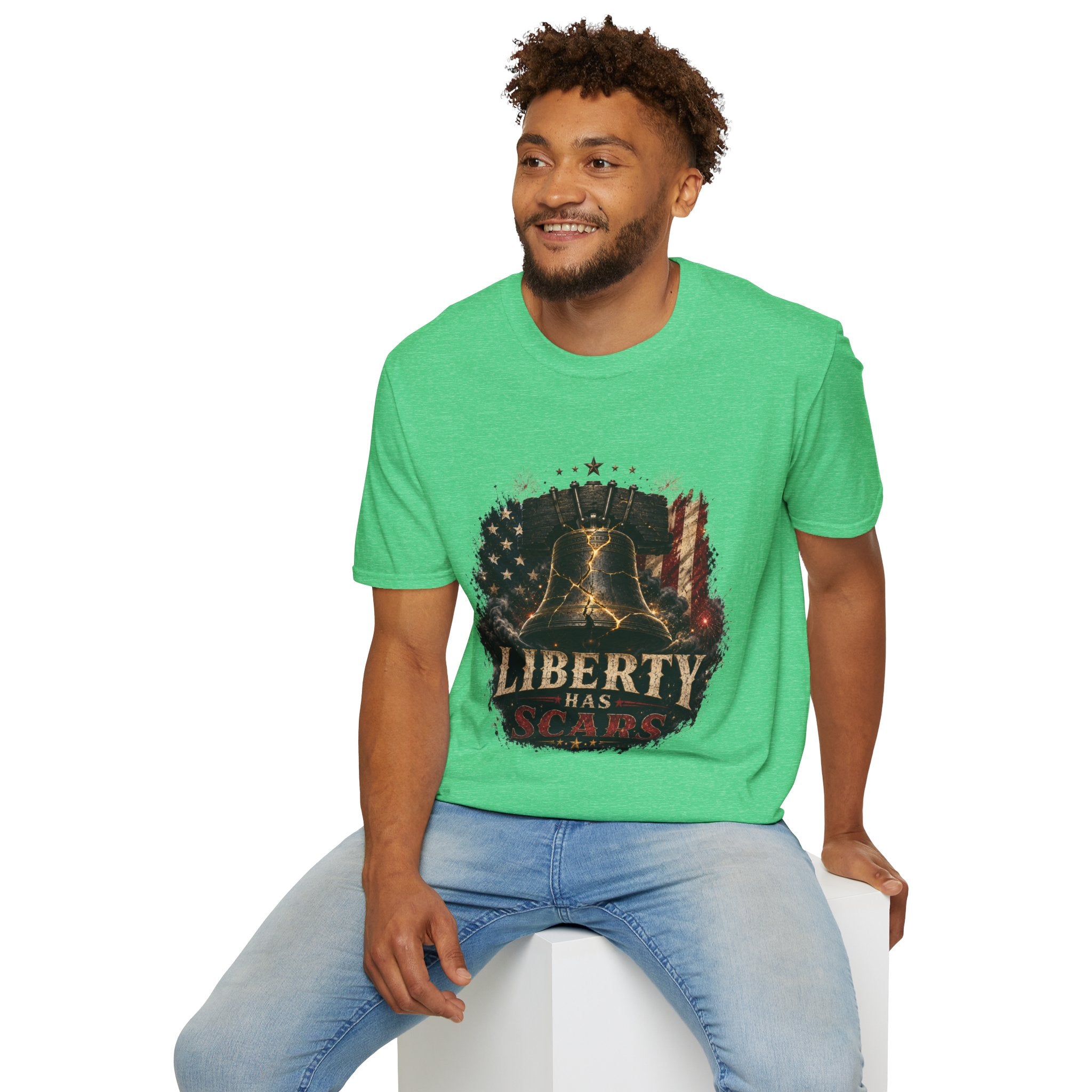 Liberty Has Scars T-Shirt — Vintage Liberty Bell Patriotic Tee