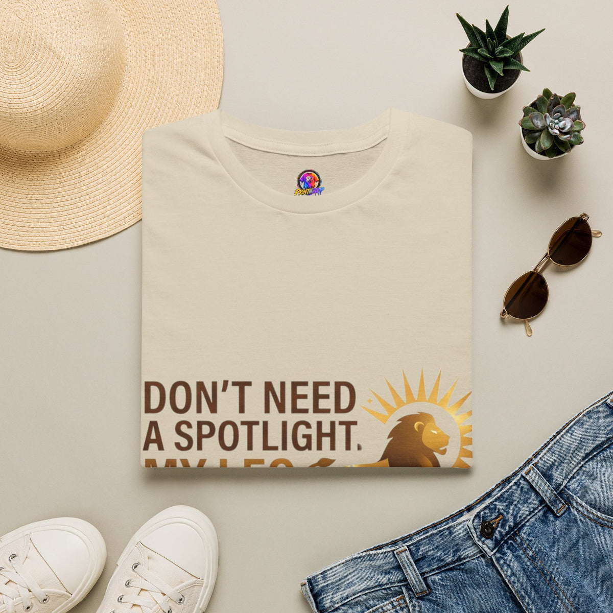 Leo T-Shirt — "Don't Need a Spotlight, My Leo Charisma Is Blinding" Zodiac Tee