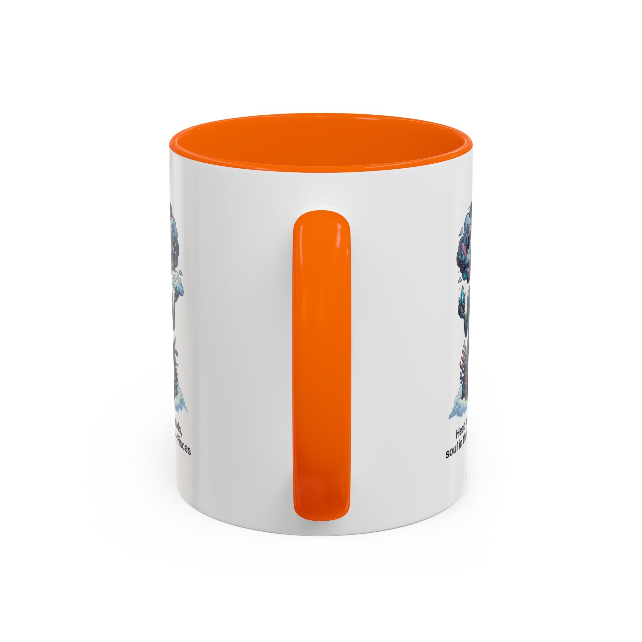Pisces Coffee Mug — "Head in the clouds, soul in the deep" Accent Mug