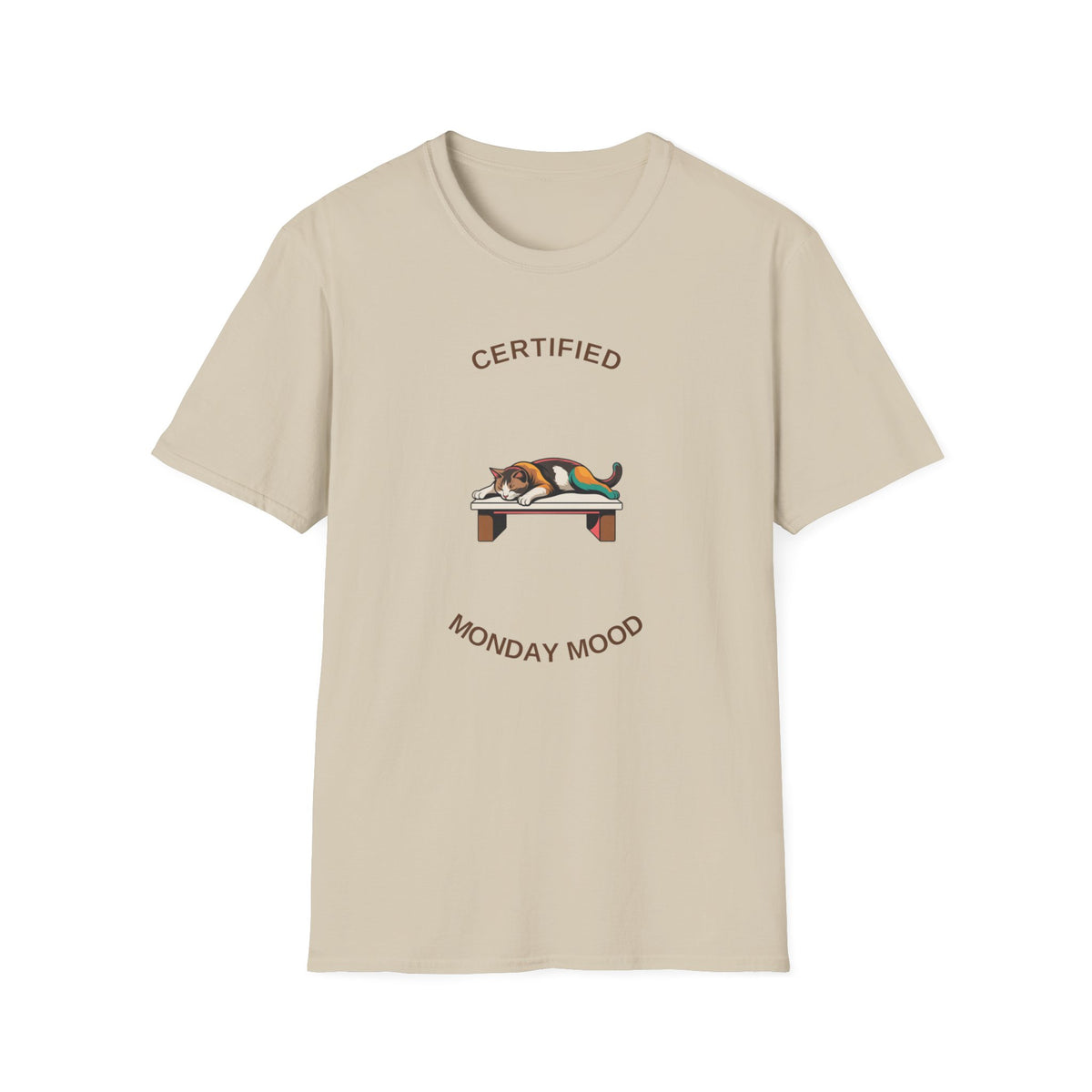 Certified Monday Mood T-Shirt — Cute Sleeping Cat Graphic Tee - Trending Now - August 2026