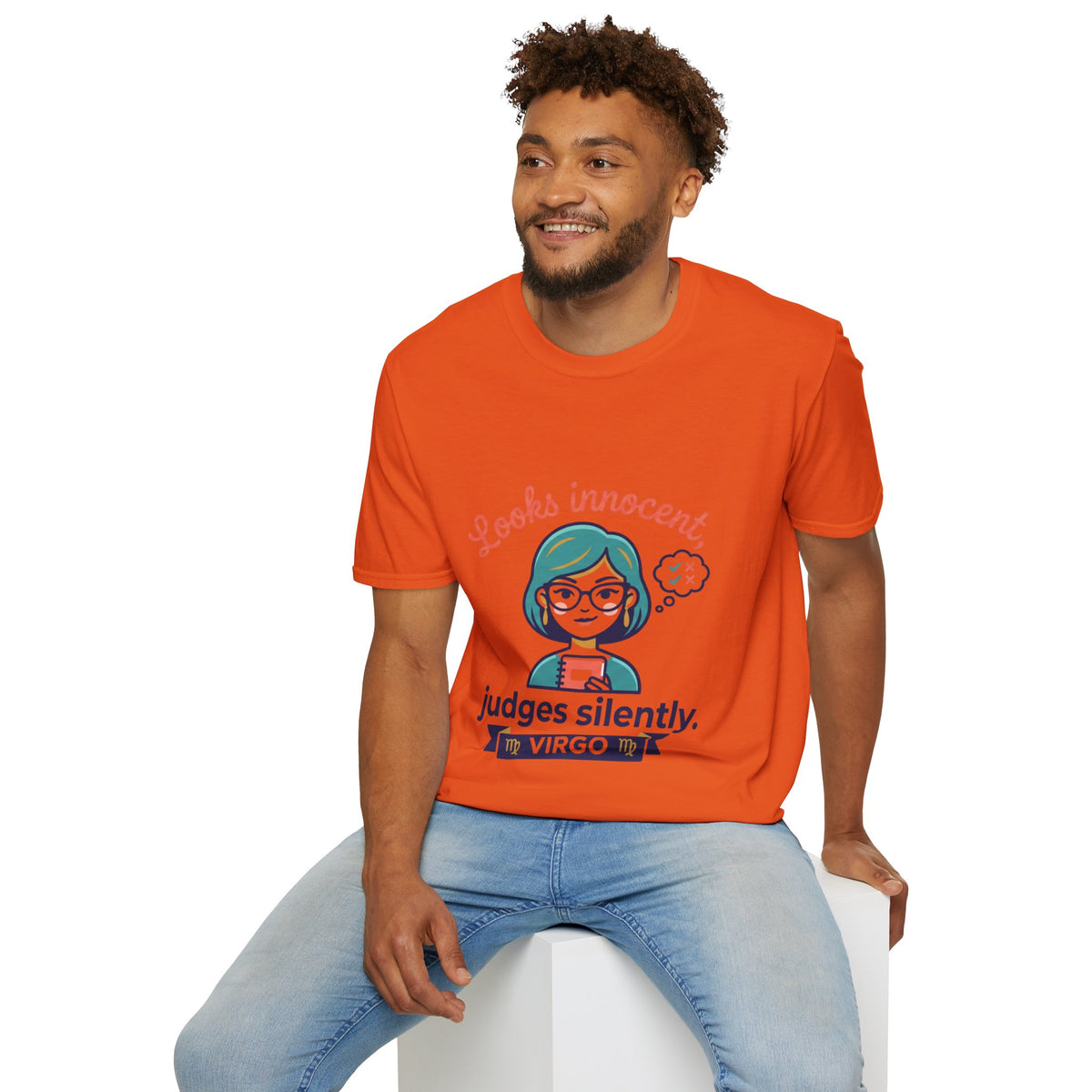 Looks Innocent Virgo T-Shirt — Funny Zodiac Graphic Tee for Virgo Women